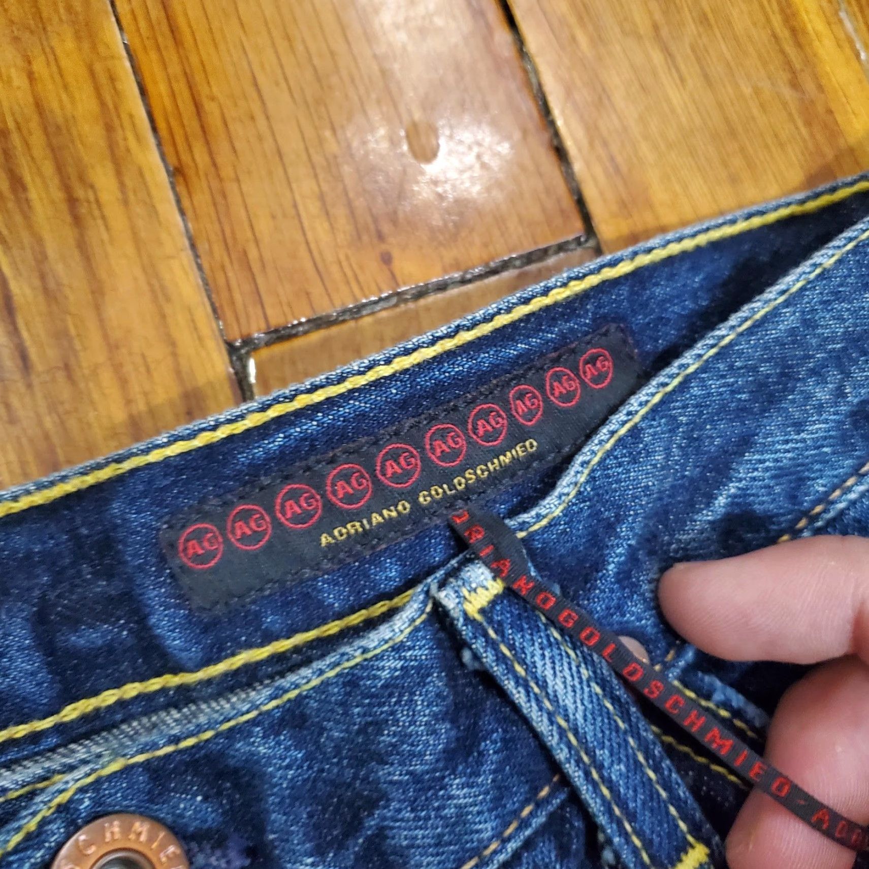 Denime VINTAGE AG Adriano Goldschmied Skirt Womens 26 Blue Denim Maxi Pioneer Made USA Pocket Size 26" / US 2 / IT 38 - 6 Thumbnail