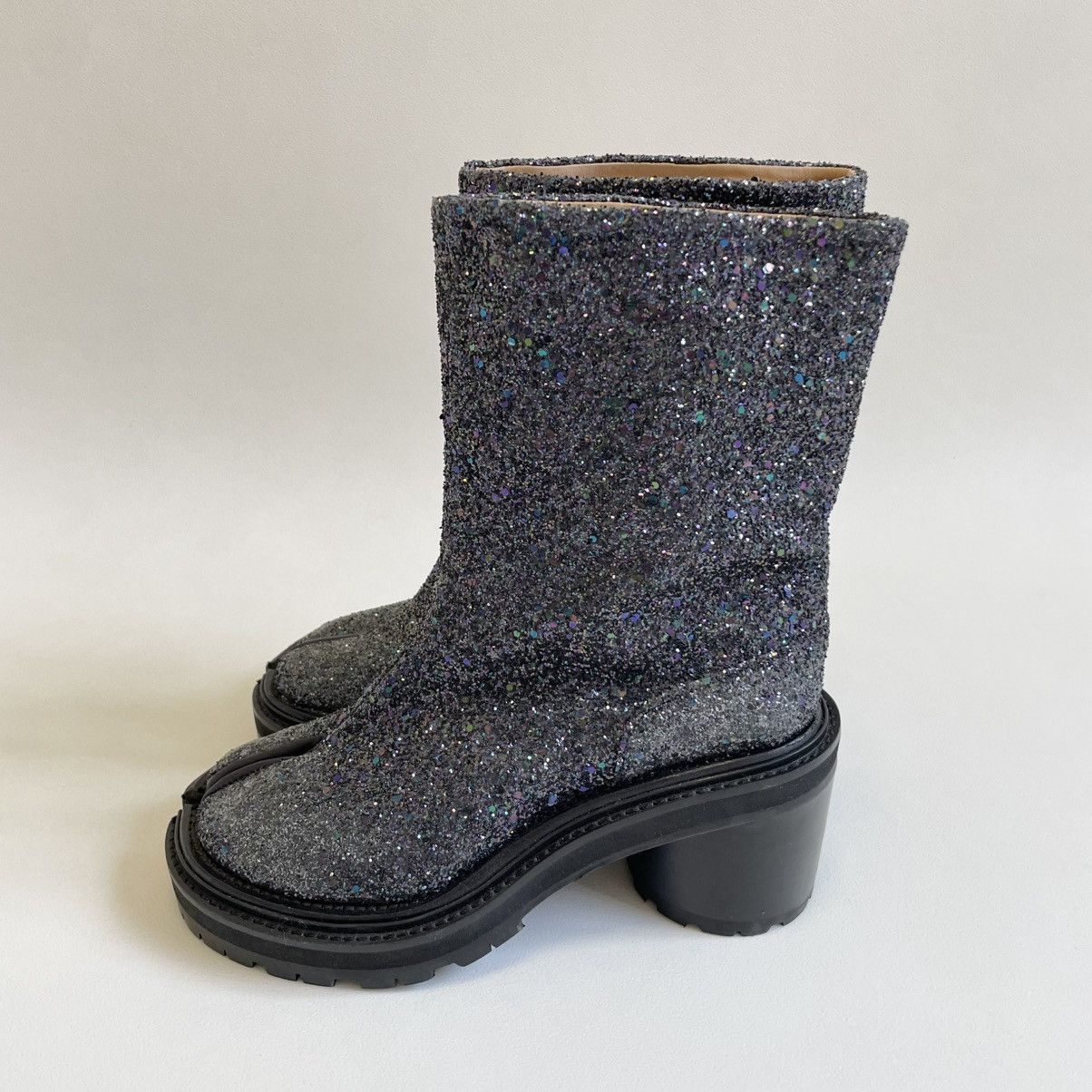 Maison Margiela A/W 19 High Heel Glitter Hunter Tabi Boots Size US 7 / IT 37 - 3 Thumbnail