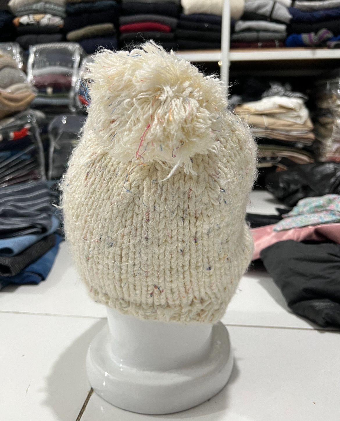 Yohji Yamamoto 2000s Japanese Hysteric Ifsix Earflap Wool Knit Beanie y2k Size ONE SIZE - 4 Thumbnail