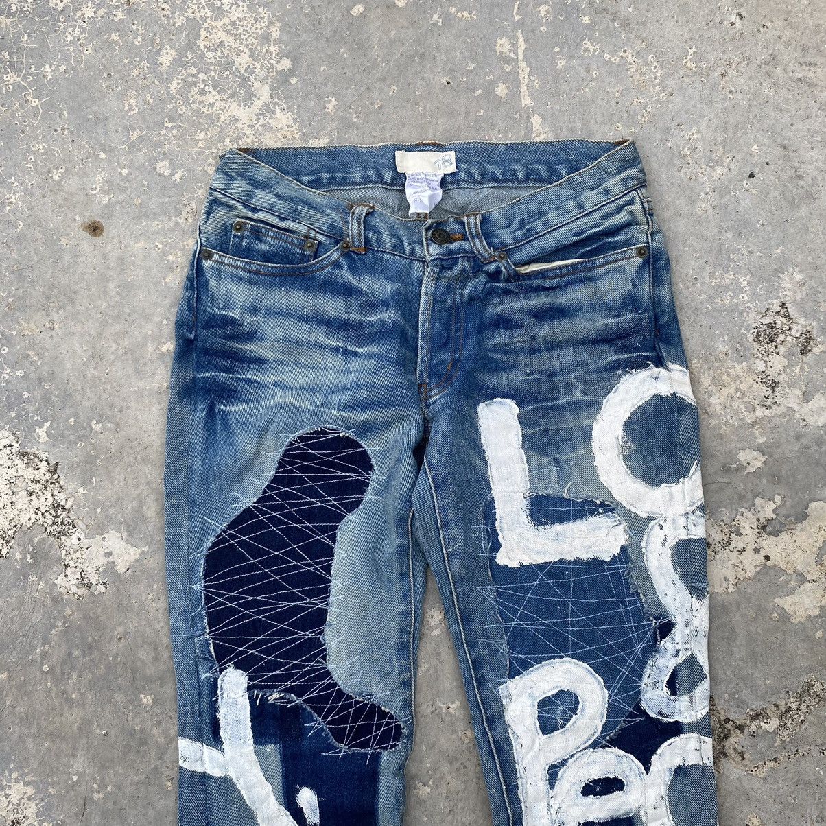 If Six Was Nine vintage classic members patchwork ripped denim jeans Size US 28 / EU 44 - 4 Thumbnail