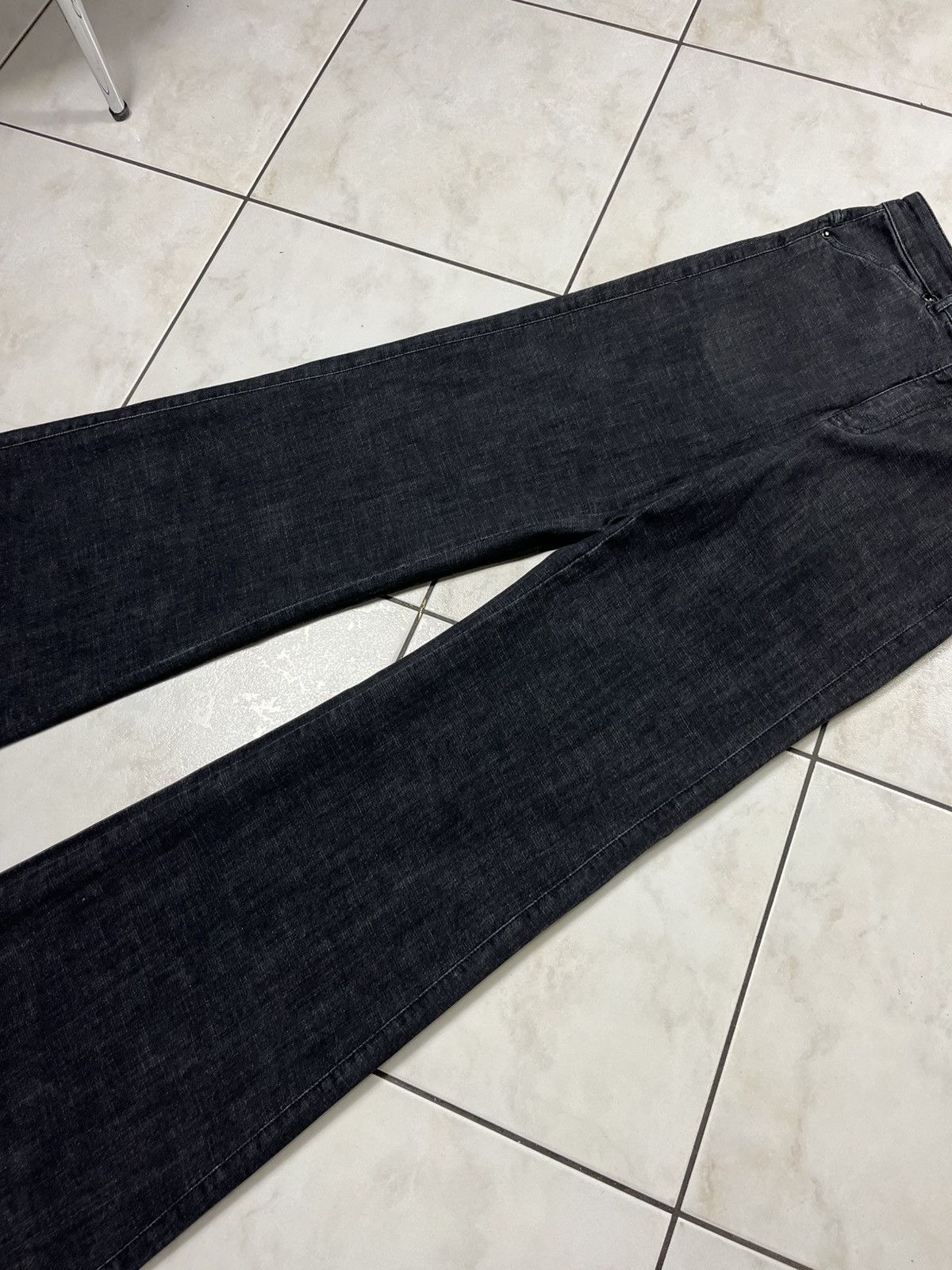 DOROTHEE SCHUMACHER × Designer Dorothee Schumacher flared dark goth denim jeans pants baggy Size 26" / US 2 / IT 38 - 9 Thumbnail