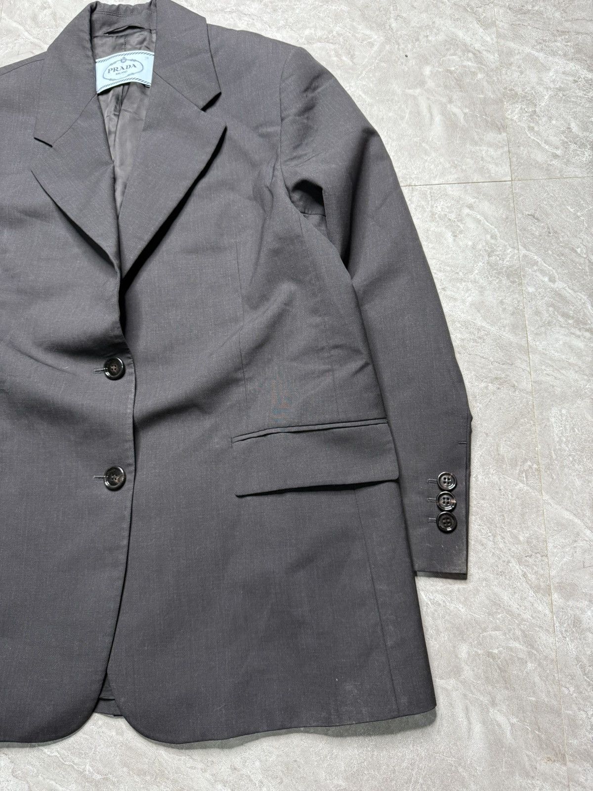Prada Prada By Raf Simons S/S 21 Peak Lapel Blazer Size M / US 6-8 / IT 42-44 - 2 Thumbnail