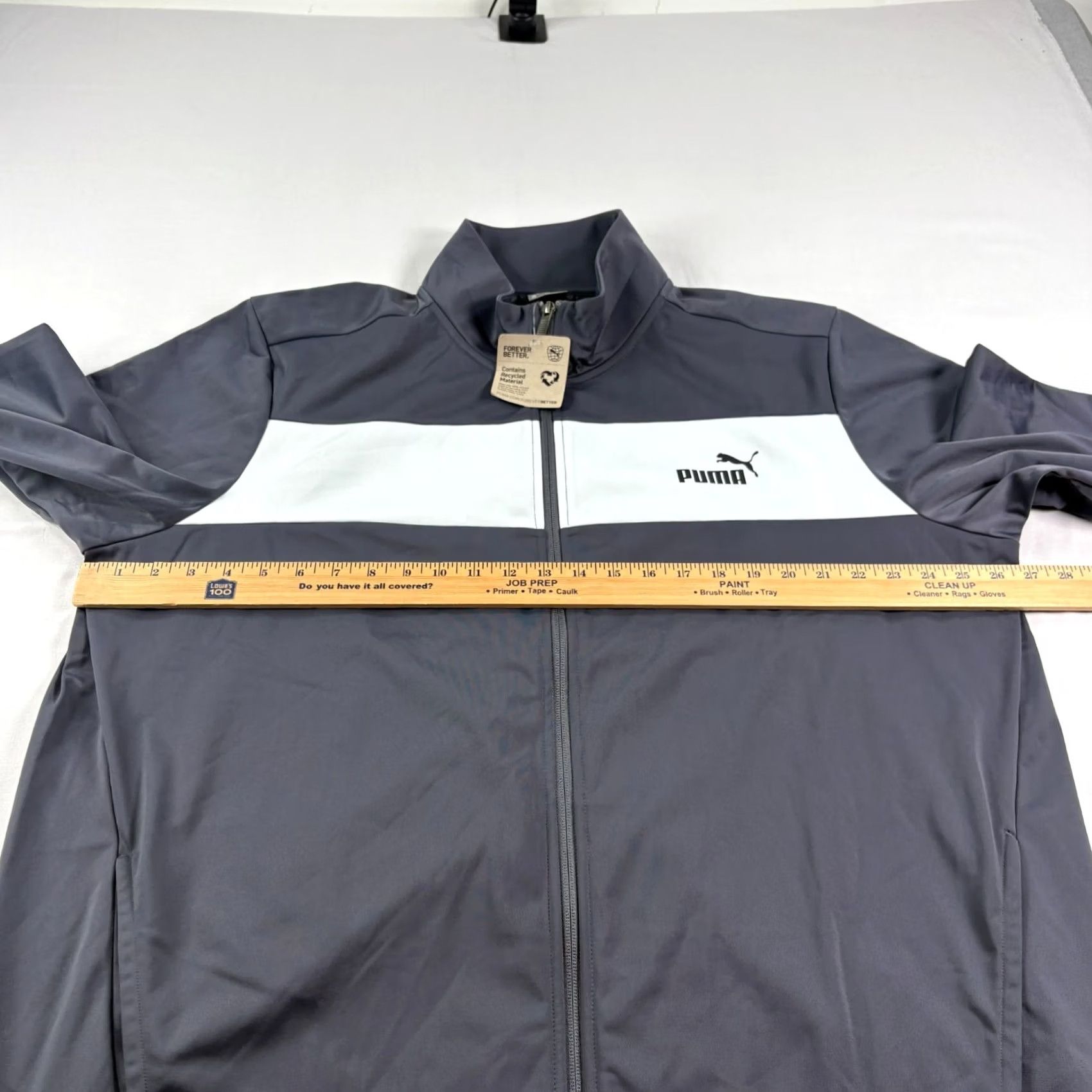 Puma Puma Track Jacket Mens 2XL Gray Full Zip Performance Casual Stretch NEW Size US XXL / EU 58 / 5 - 5 Thumbnail