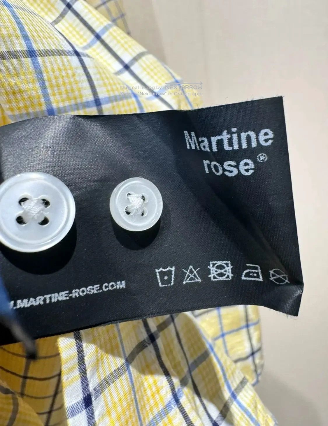 Martine Rose Striped Casual Shirt With Dddd72608 in Yellow, Men's (Size Xl) — image 5 of 6