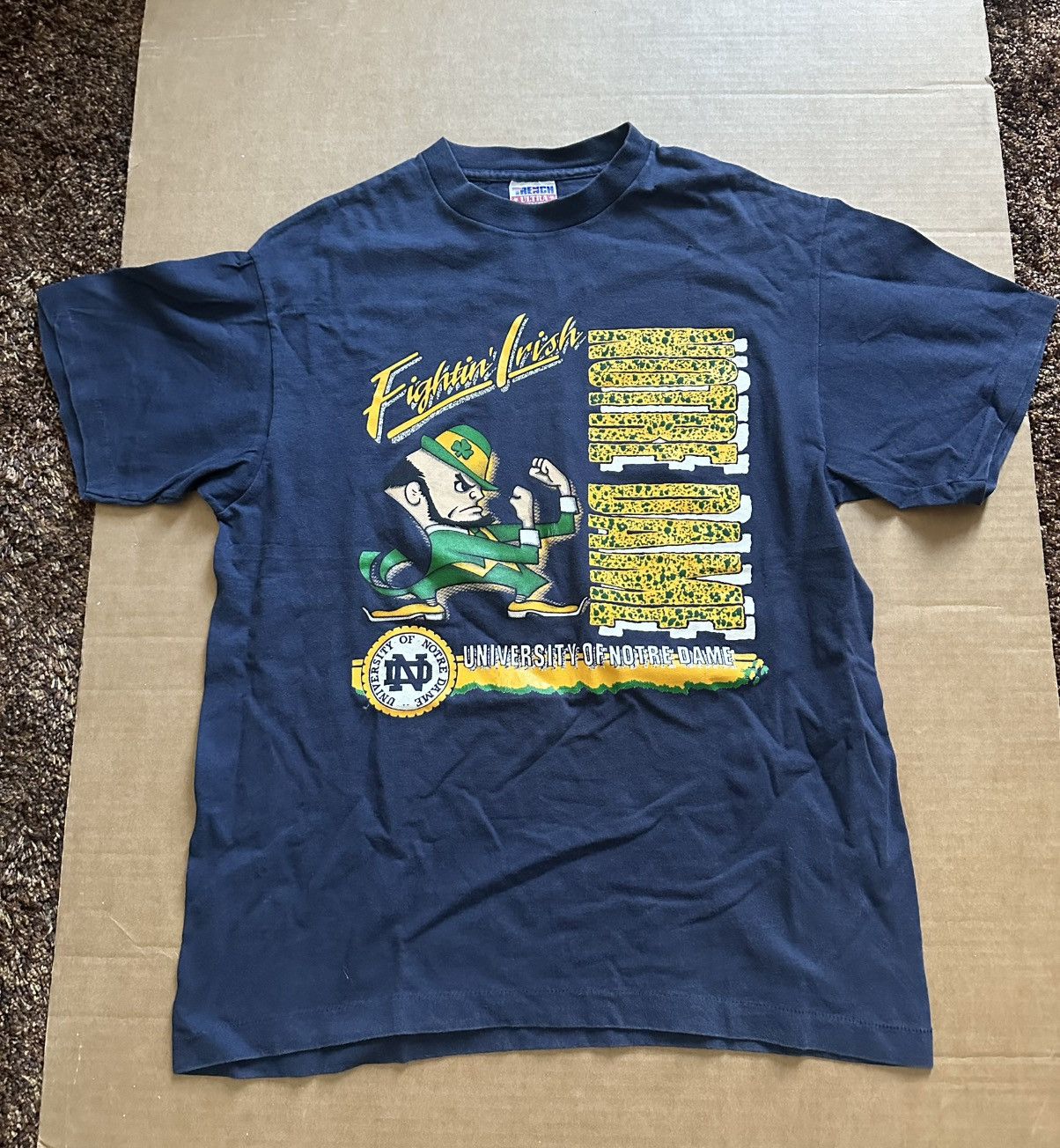 Vintage Notre Dame single stitch vintage shirt Size US XL / EU 56 / 4 - 1 Thumbnail