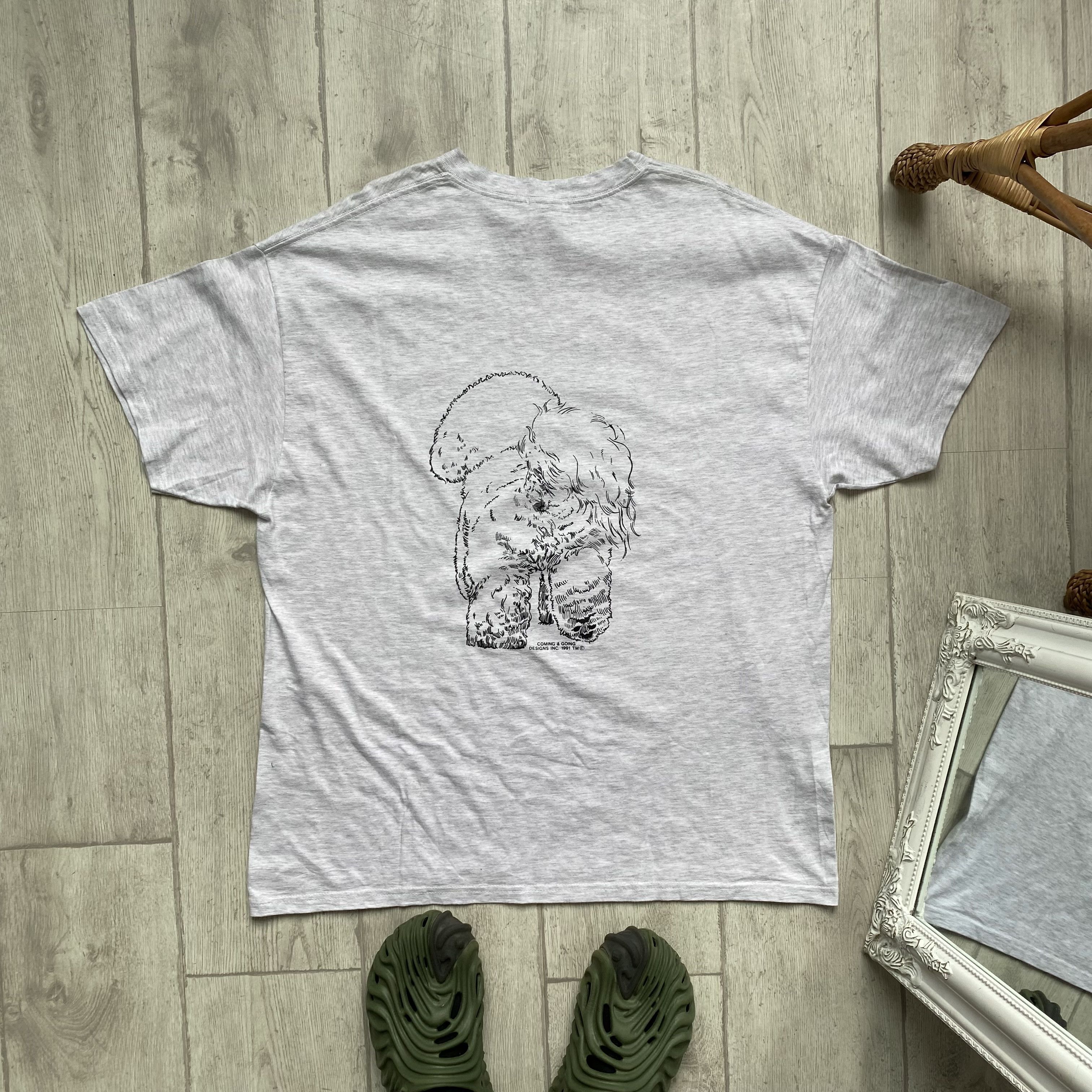 Hanes 🐾 Vintage 1991 Dog logo tee Hanes Puppy Wolf Bob Harrison Size US XL / EU 56 / 4 - 9 Thumbnail