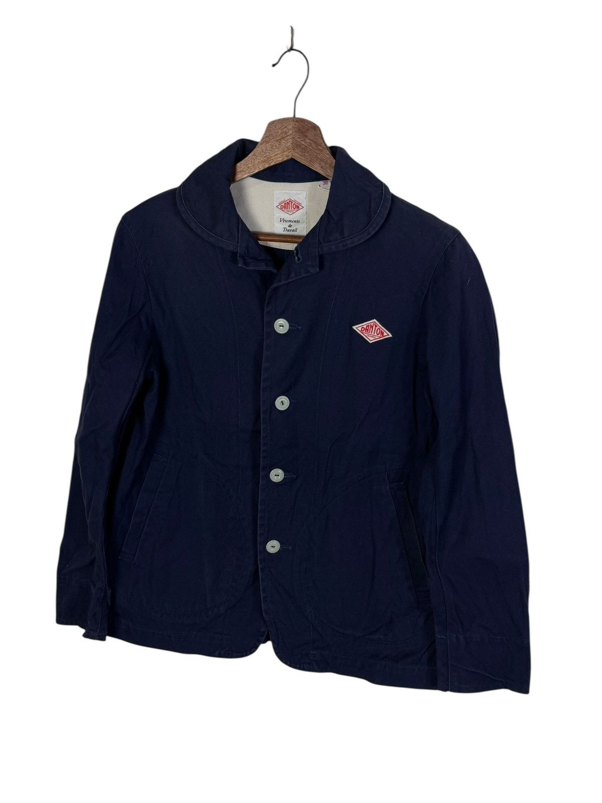 Danton Vintage Danton shawl collar work jacket in navy. Size US M / EU 48-50 / 2 - 2 Thumbnail