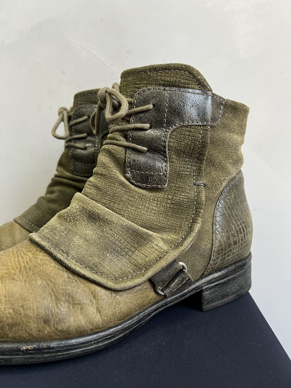 A.S.98 Avant garde leather ankle moto boots guidi style 90s Size US 7.5 / EU 40-41 - 8 Thumbnail