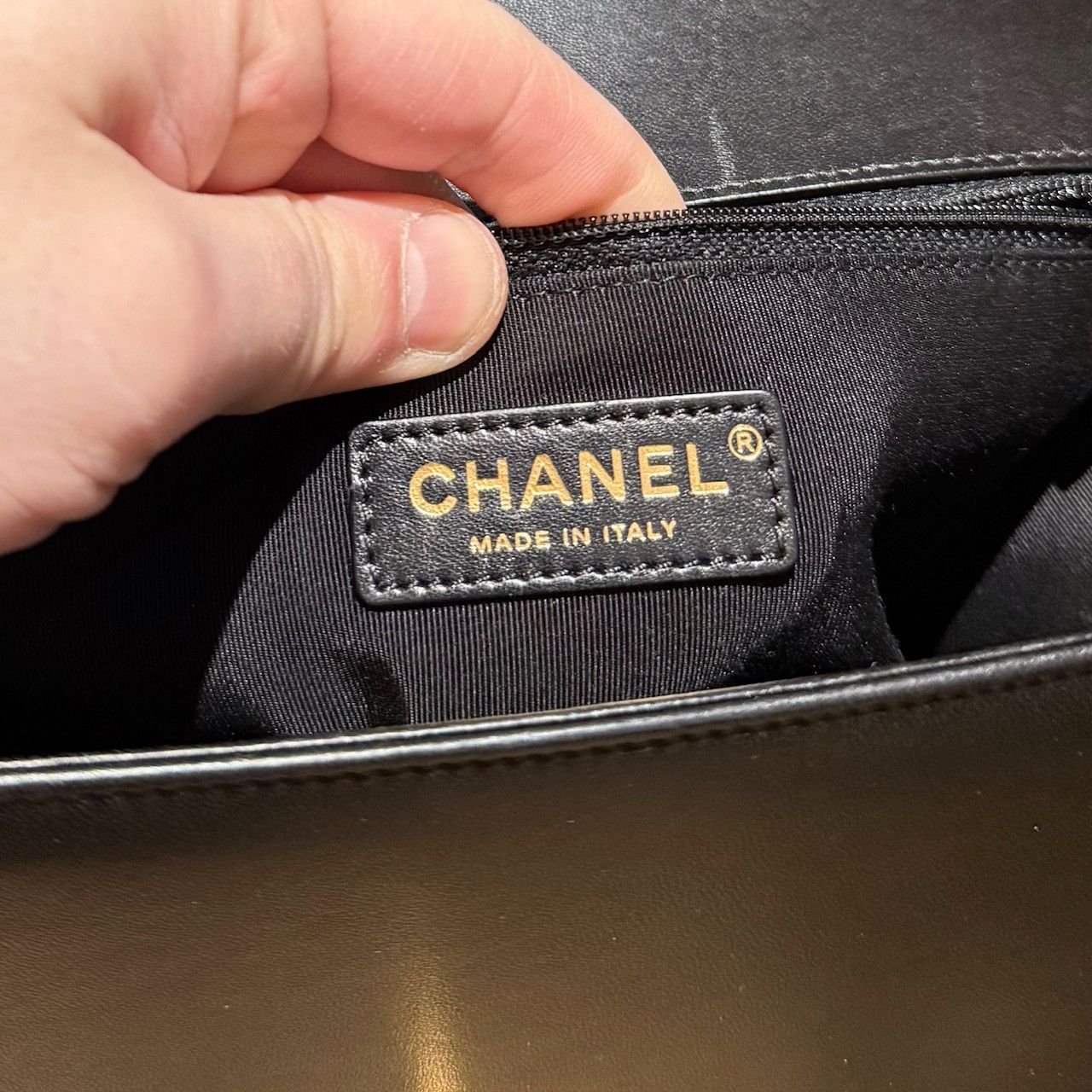 Chanel Chanel Black Lambskin GHW Large Boy Bag Size ONE SIZE - 15 Thumbnail