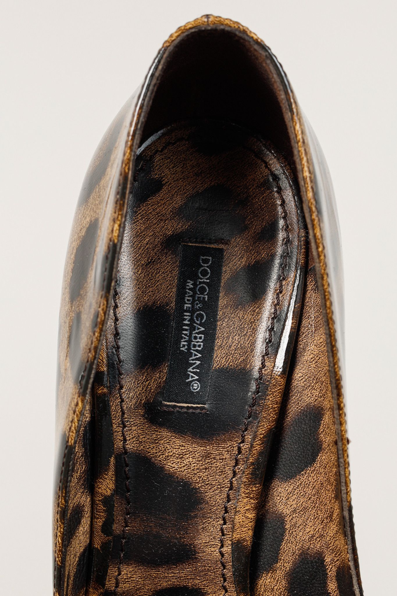 Dolce & Gabbana Dolce & Gabbana Brown Leopard Patent Leather Pumps Size US 9 / IT 39 - 8 Thumbnail