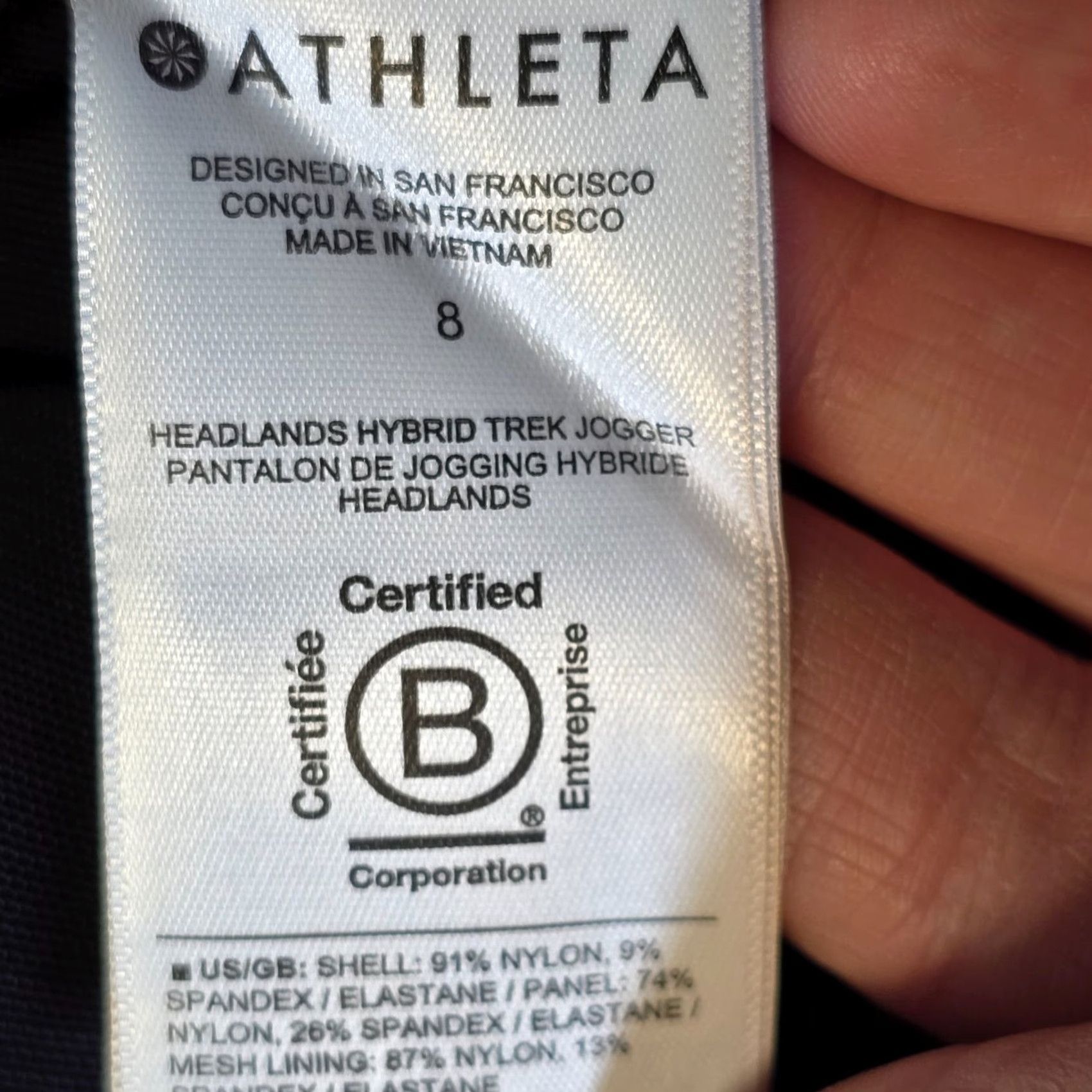Athleta Athleta Pants Womens 8 Black Headlands Hybrid Trek Joggers Casual Capsule Activewear Hiking Tapered Inseam 30 Regular Women Mens? Size 30" / US 8 / IT 44 - 5 Thumbnail