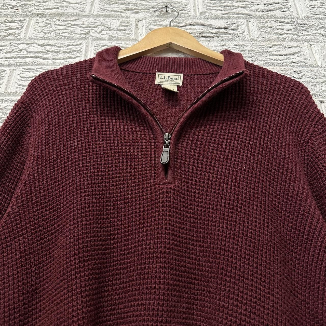 L.L. Bean Vintage L.L. Bean Cashmere Cotton 1/4 Zip Sweater Men