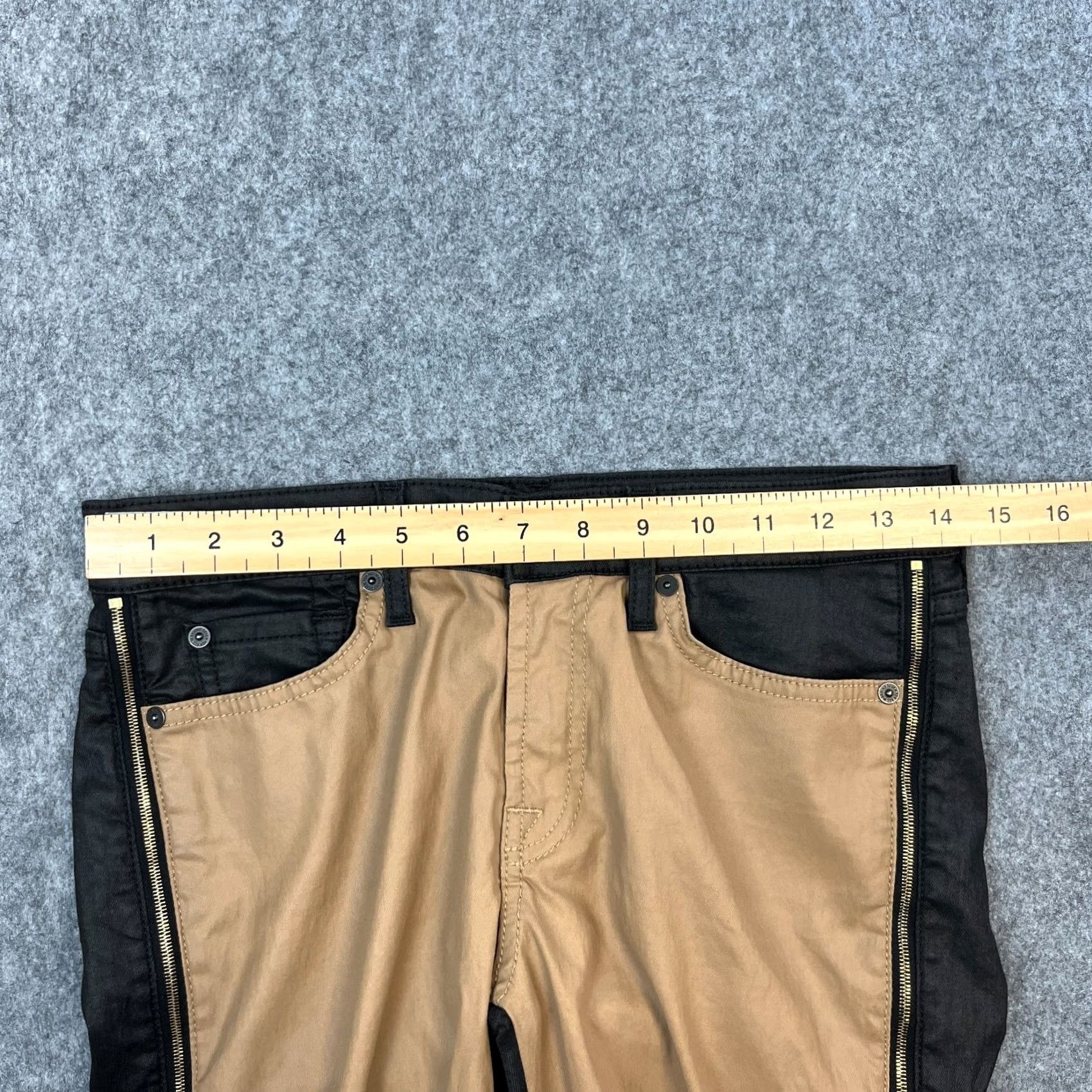 7 For All Mankind 7 For All Mankind Womens Skinny Jeans 28 UK10 Two Tone Beige Black Zip Leg Jeans Womens Skinny Size 32" / US 10 / IT 46 - 7 Thumbnail