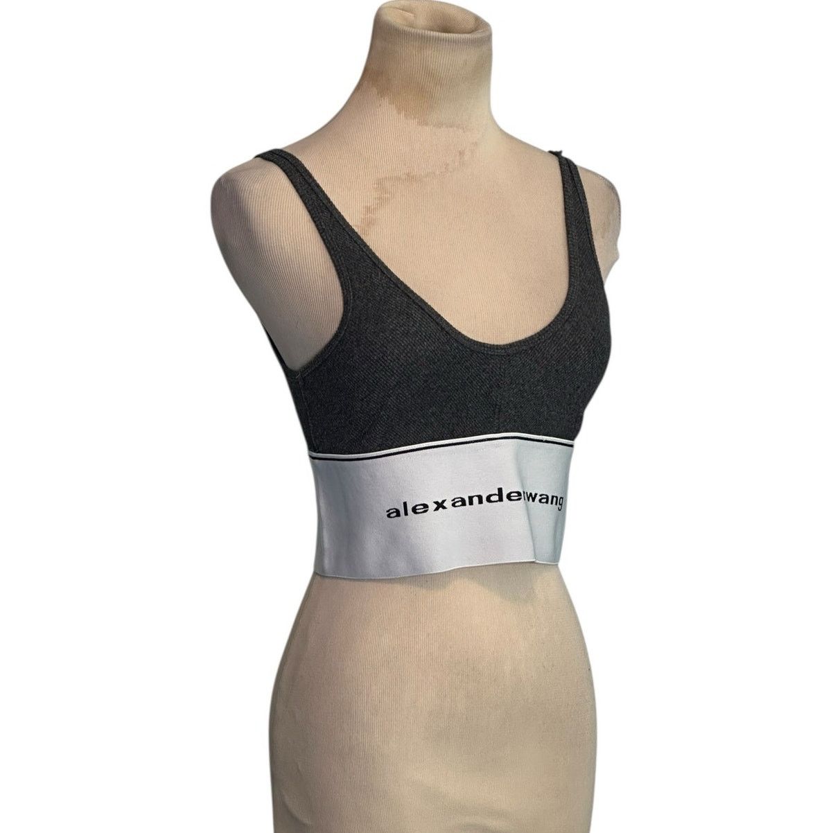 Alexander Wang Alexander Wang gray ribbed logo elastic bra size Medium Size ONE SIZE - 9 Thumbnail