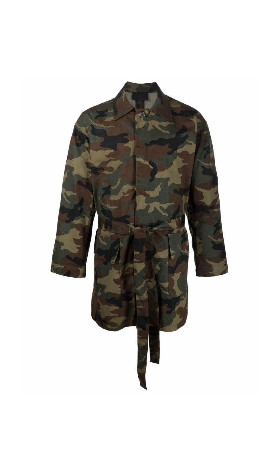 Image of Fear Of God Camouflage Belted Jacket, Men's (Size XL)