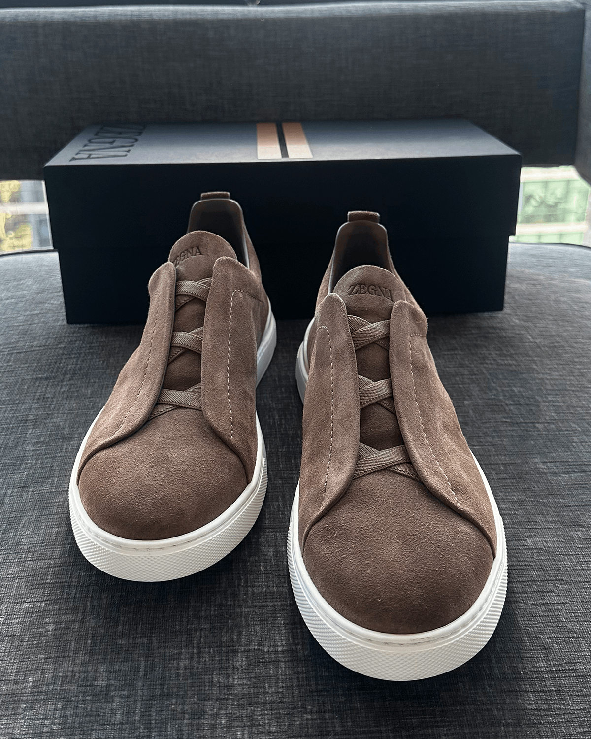 Ermenegildo Zegna Zegna Triple Stitch Beige Suede Shoes Size US 10 / EU 43 - 3 Thumbnail