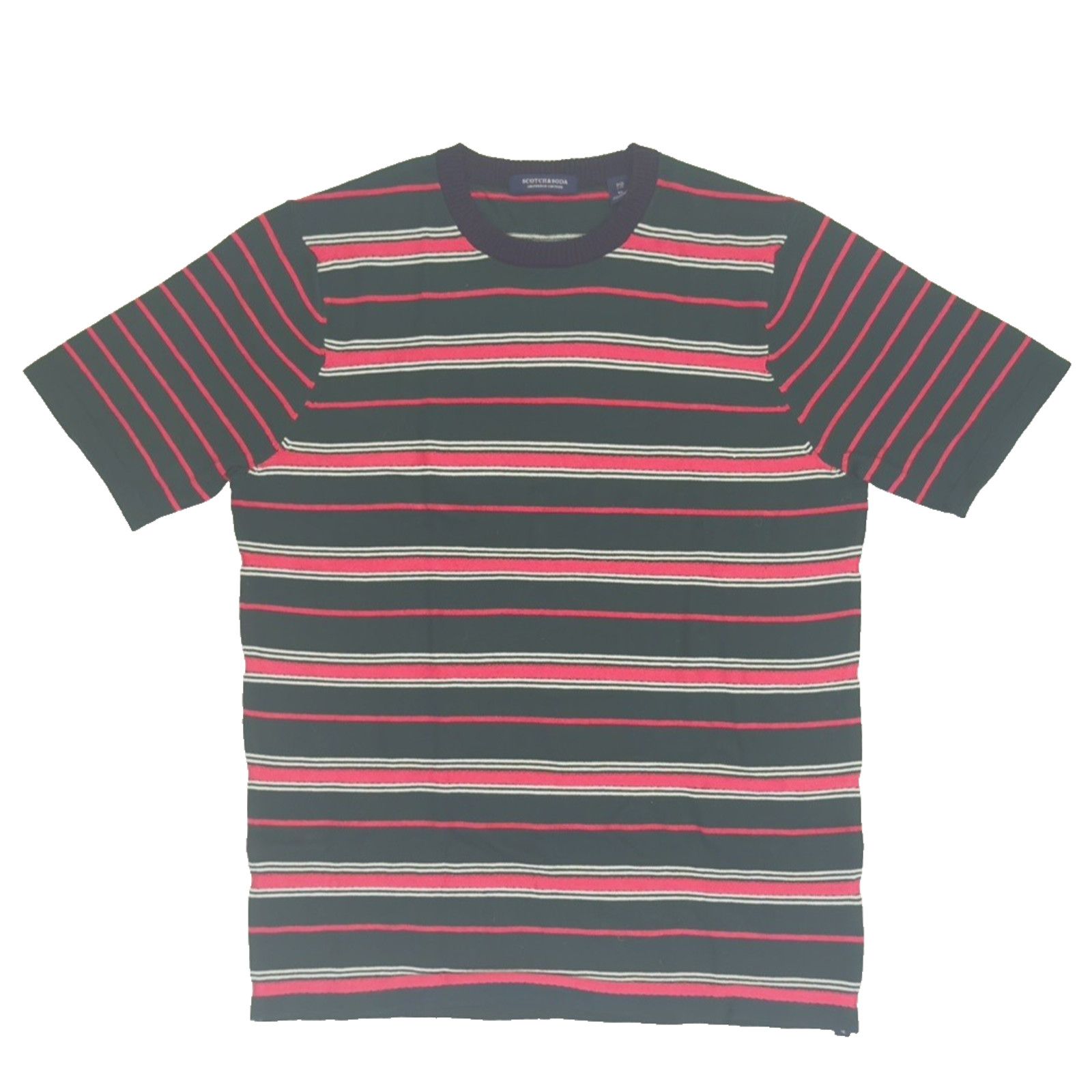 Scotch & Soda Scotch & Soda Wool Striped Short Sleeve Sweater in Size XL Size US XL / EU 56 / 4 - 1 Thumbnail