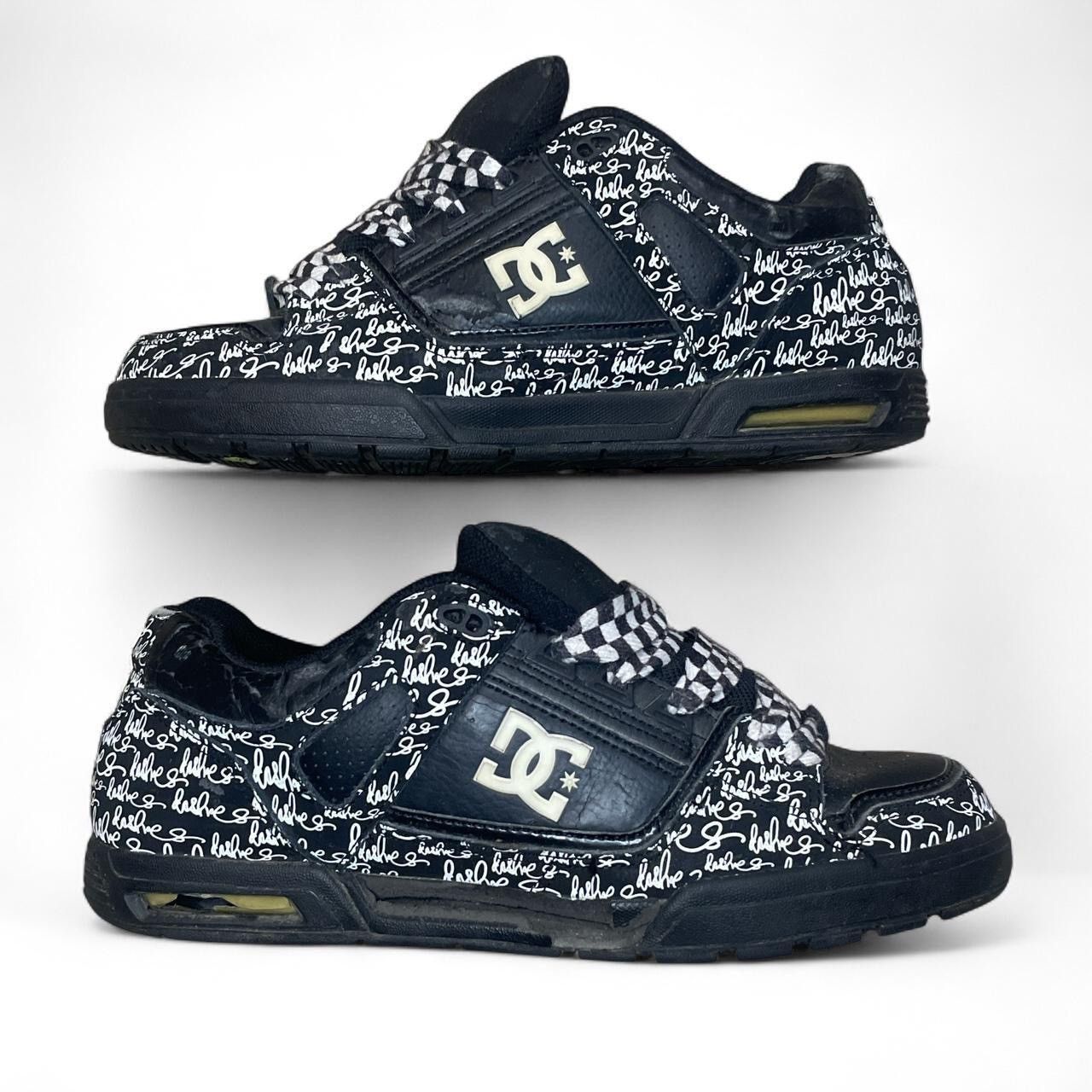 DC DC Shoes Chunky Y2K Checkered Graffiti Skate Shoes Size 9.5 Size US 9.5 / EU 42-43 - 3 Thumbnail