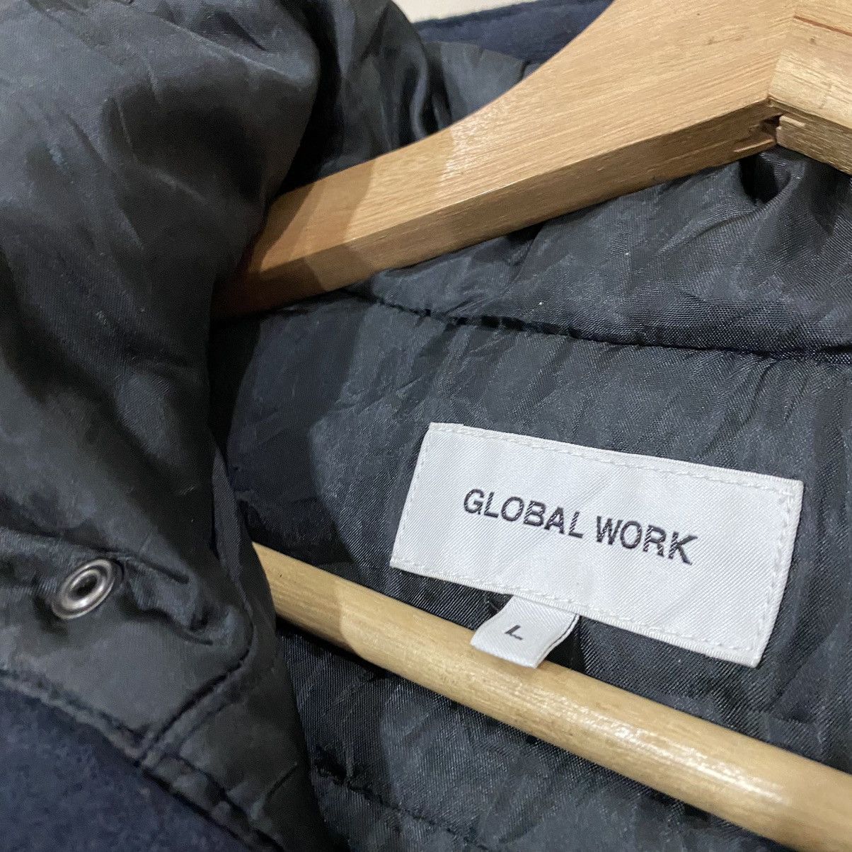 Global Work × Vintage ☀️VINTAGE GLOBAL WORK WOOL HOODIE JACKET Size US M / EU 48-50 / 2 - 9 Thumbnail