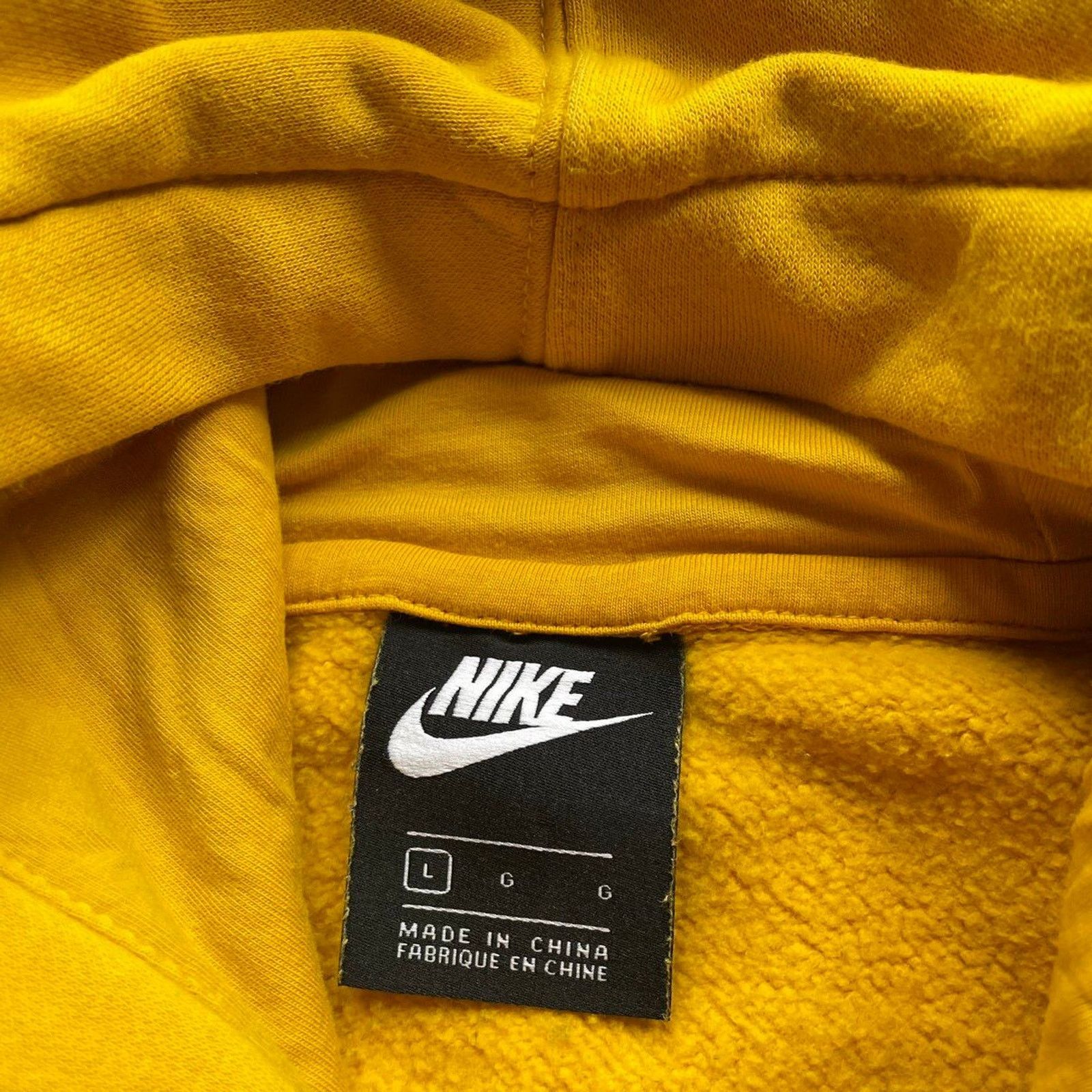 Nike × Vintage Vintage Y2K Nike Embroidered Swoosh Yellow Hoodie Large Rare Size US L / EU 52-54 / 3 - 5 Thumbnail