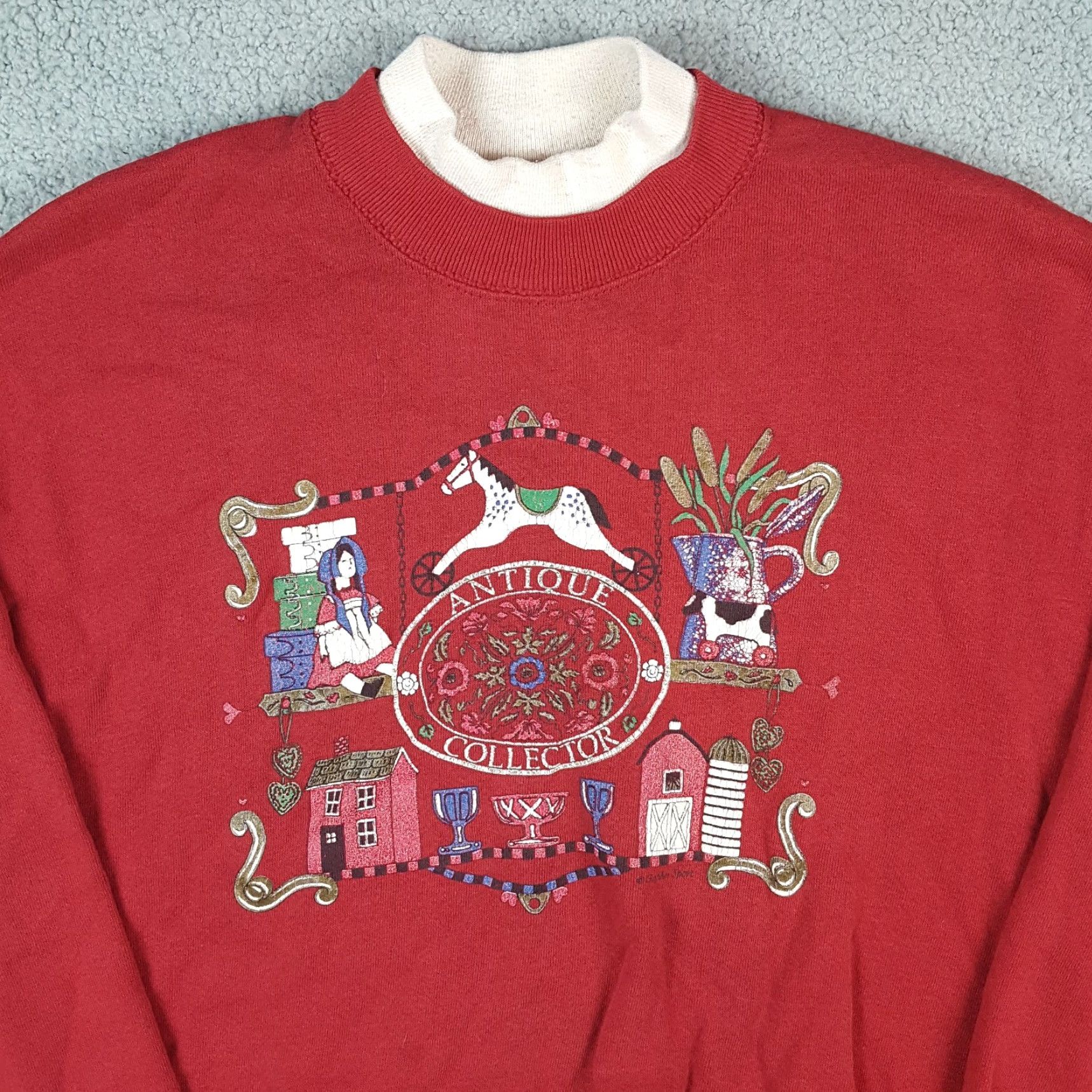 Vintage VINTAGE Gopher Sweatshirt Barn Farm Crewneck Sweatshirt Women L Red 90s Antique Collectible Pullover Crew Neck Casual Fall Winter Size L / US 10 / IT 46 - 2 Thumbnail