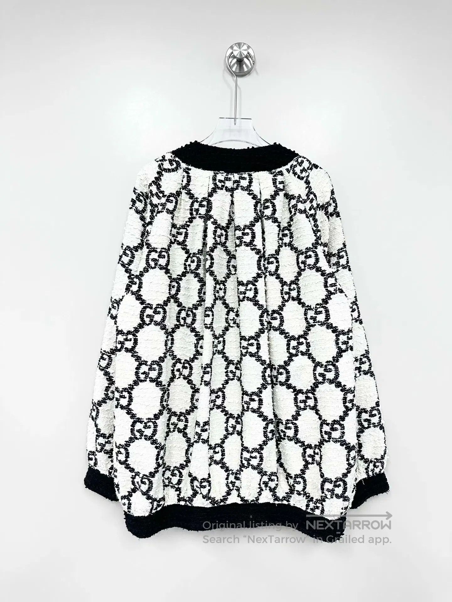 Gucci Guicci Black and White Classic Double G Monogram Printed T Size XS / US 0-2 / IT 36-38 - 2 Thumbnail