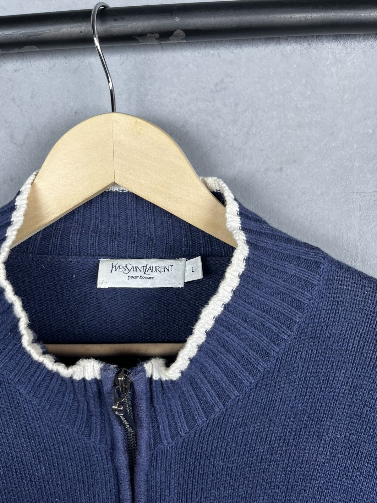 Yves Saint Laurent YSL sweater zip vintage 90s Size US L / EU 52-54 / 3 - 7 Thumbnail