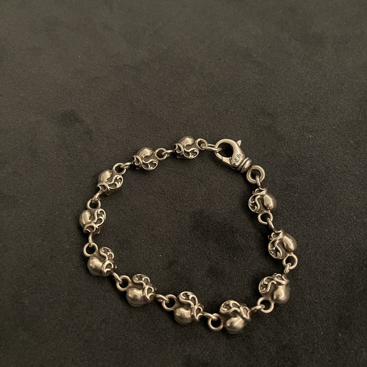 Chrome Hearts Chrome Hearts Heart Stack Charm Bracelet 11 Link 7.25 Inch Size ONE SIZE - 1 Thumbnail