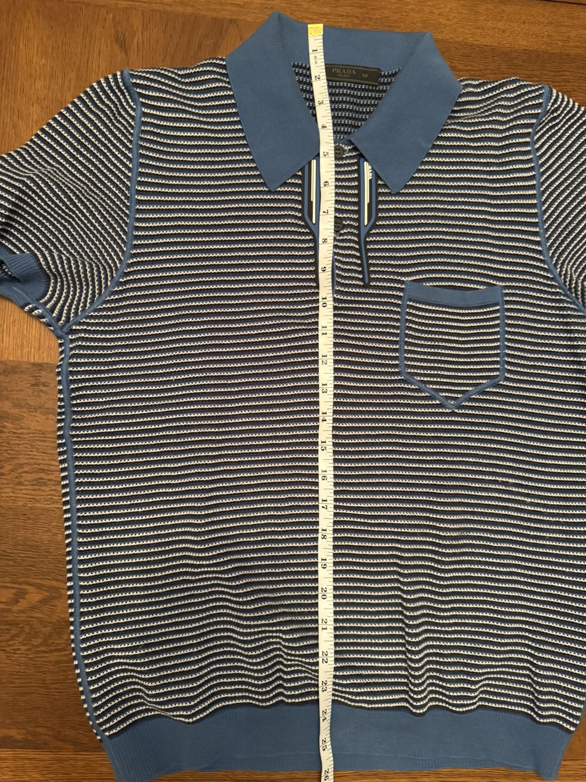 Prada Prada Blue/White/Black Knit Polo Size US M / EU 48-50 / 2 - 6 Thumbnail