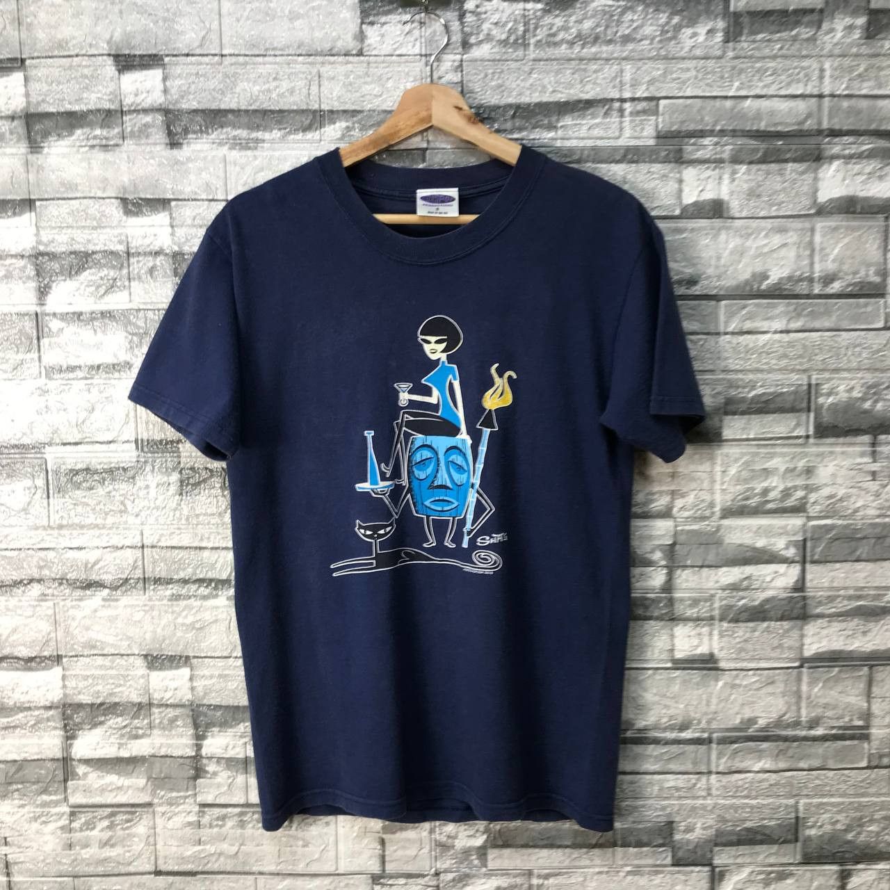 Hook-Ups × Vintage VINTAGE Y2K POSTERPOP SHAG SKATEBOARD HOOK-UPS FADED BLU Size US S / EU 44-46 / 1 - 1 Thumbnail