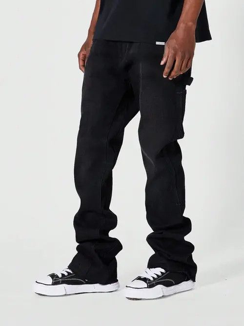 Japanese Brand Stacked Workwear Skinny Jeans Size US 32 / EU 48 - 2 Thumbnail
