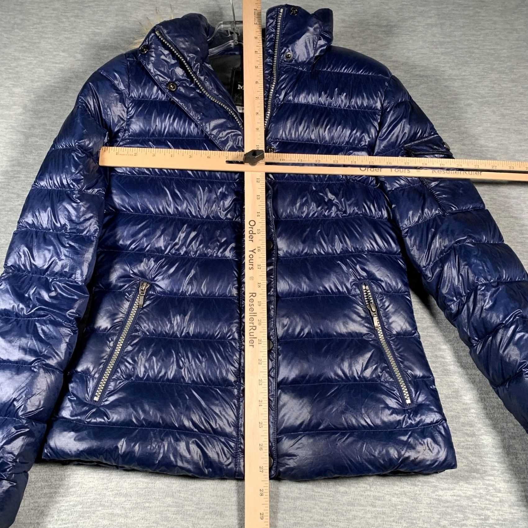 Marmot Marmot Jacket Womens Small Blue Hooded Down Puffer Quilted Nylon Fur Trim Size S / US 4 / IT 40 - 4 Thumbnail