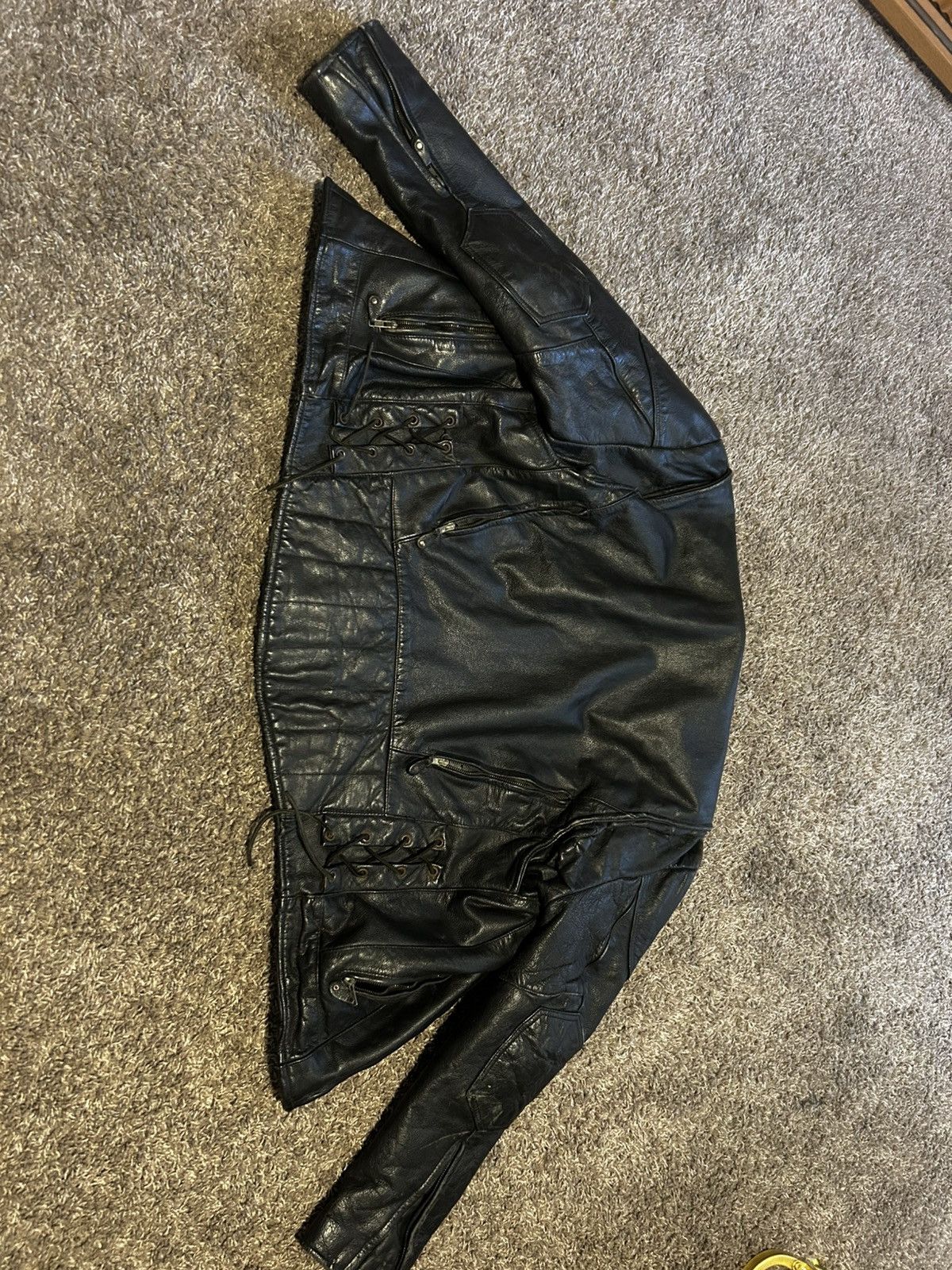 Vintage Black leather moto racing jacket Size US S / EU 44-46 / 1 - 3 Thumbnail