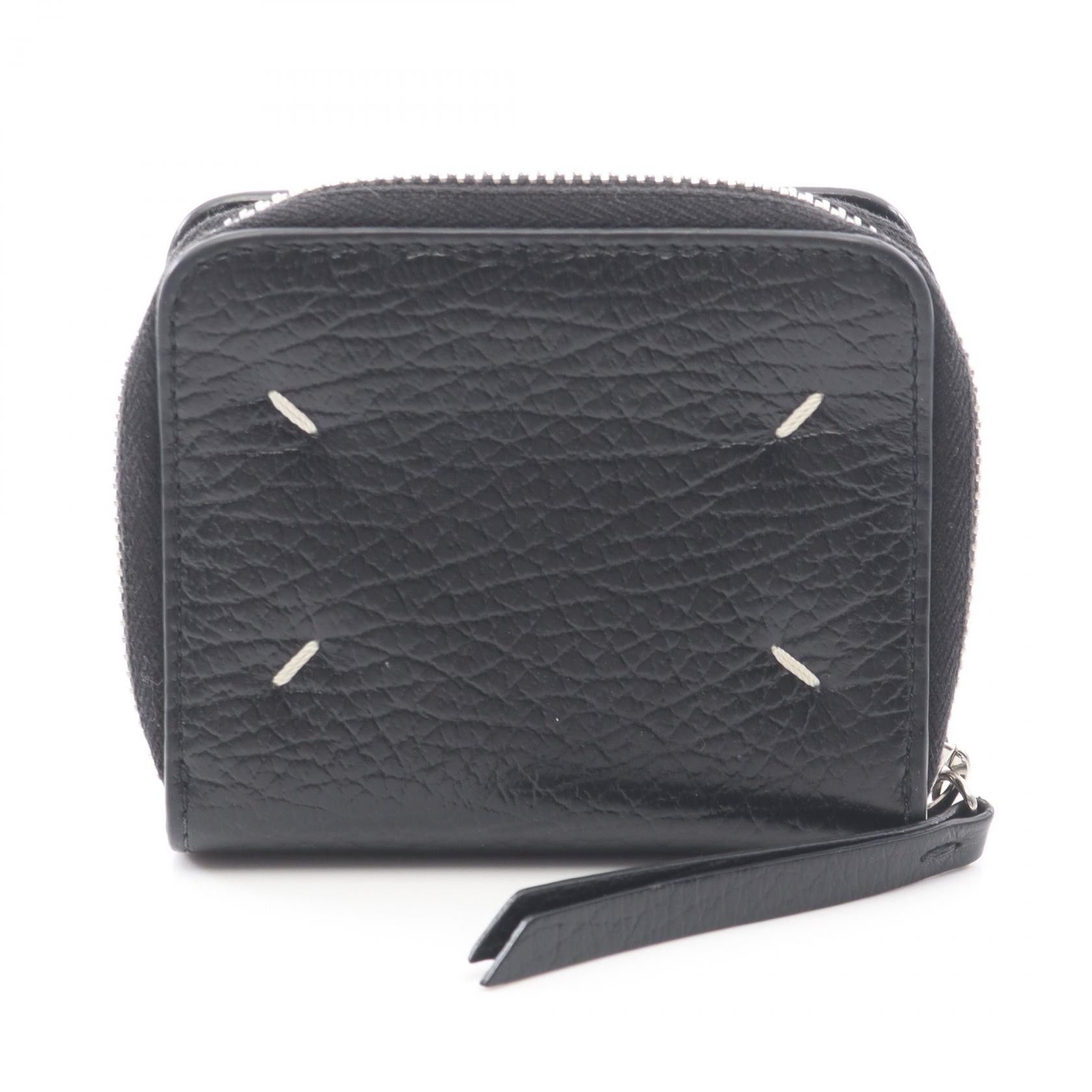 Maison Margiela Maison Margiela Maison Margiela Round Leather Wallet Leather Short Wallet S56UI0012 DUTY FREE for USA Size ONE SIZE - 1 Thumbnail