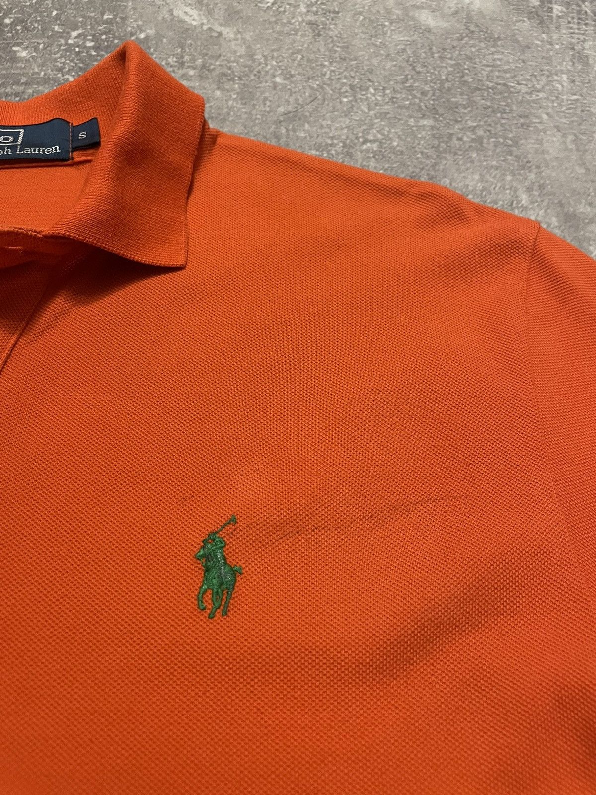 Polo Ralph Lauren × Vintage Vintage Polo Ralph Lauren Orange Polo Shirt Y2K Size US S / EU 44-46 / 1 - 6 Thumbnail