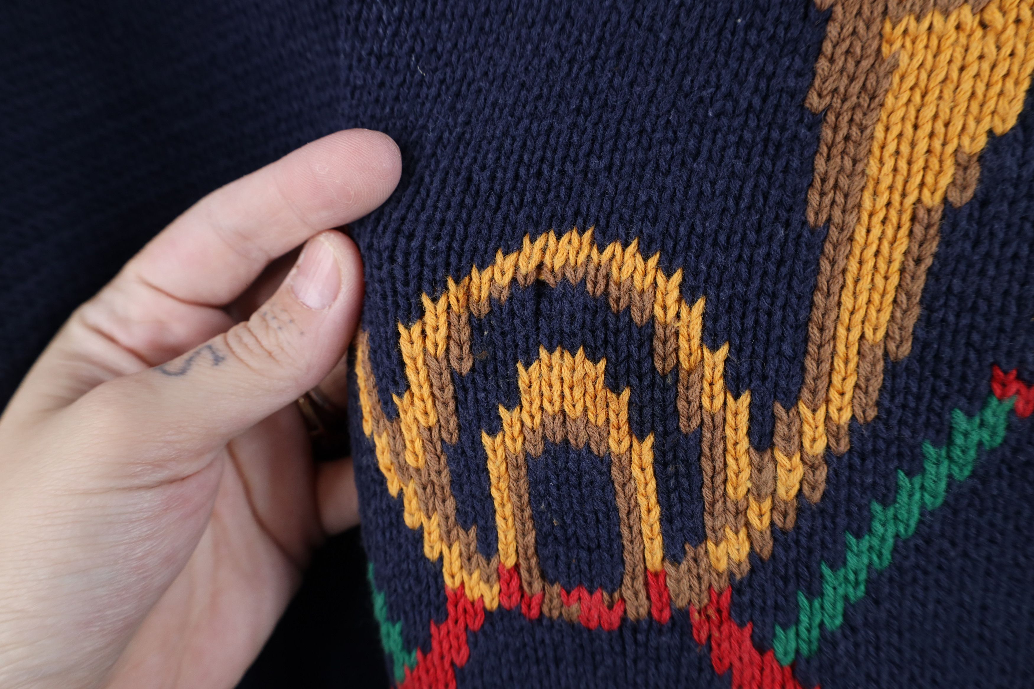 Vintage Vintage 90s Streetwear Horse Polo Turtleneck Sweater Knit Size XL / US 12-14 / IT 48-50 - 4 Thumbnail