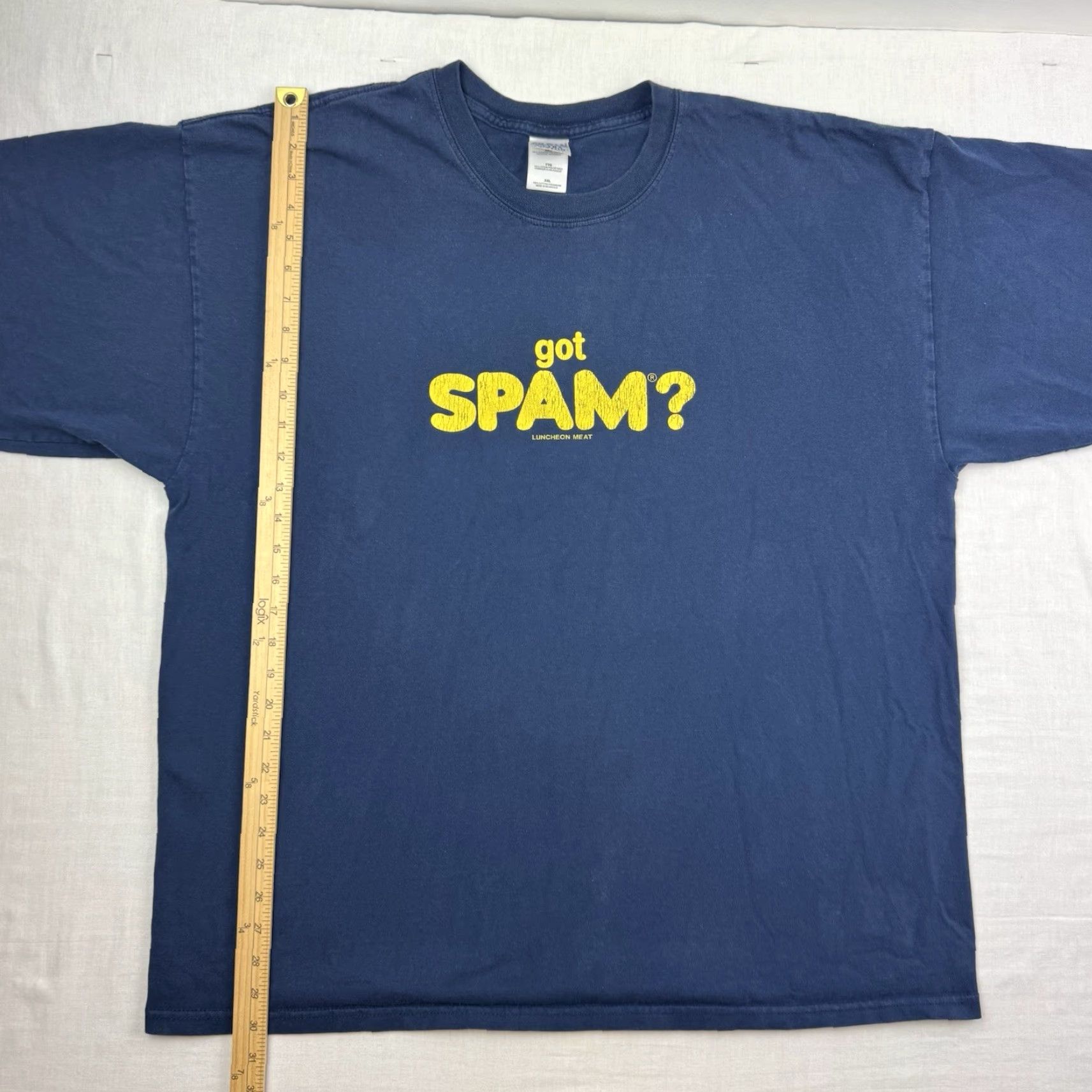 Vintage VINTAGE Spam T Shirt Adult 2XL Blue Cotton Men Short Sleeve Crew Neck Funny 90s Humor Parody Y2K Size US XXL / EU 58 / 5 - 7 Thumbnail