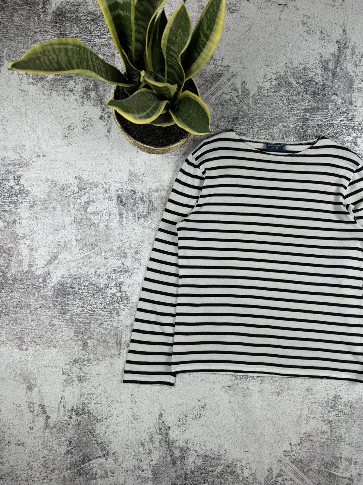 Saint James Vintage 90S Made in France Saint James Striped Longsleeve Size S / US 4 / IT 40 - 3 Thumbnail