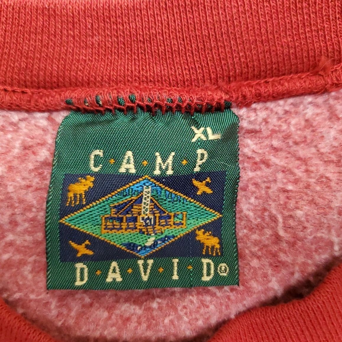 Vintage VTG Camp David Sweatshirt XL Truman Library Oversize Crewneck Y2K 90s Pullover Mens Red Cotton Blend Fleece Solid Crew Neck Vintage Size US XL / EU 56 / 4 - 5 Thumbnail
