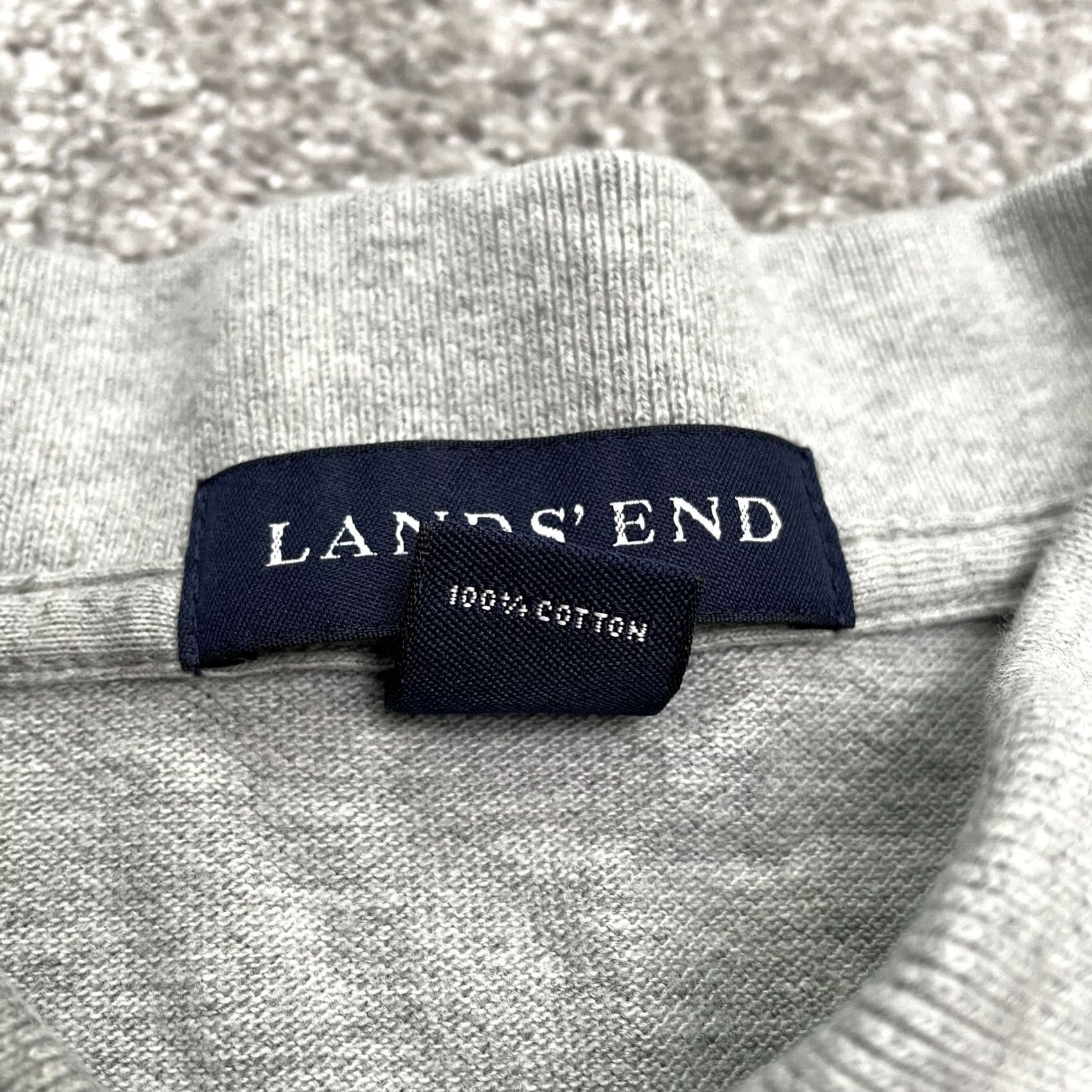 Lands' End Lands' End Polo Shirt Mens XL Solid Gray Cotton Short Sleeve Casual Golf Outdoor Size US XL / EU 56 / 4 - 5 Thumbnail