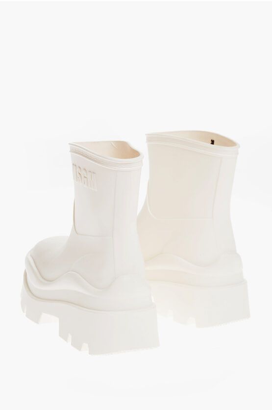 MSGM og1mm0724 Carrion Sole Rubber Boots in White Size US 10 / IT 40 - 3 Thumbnail