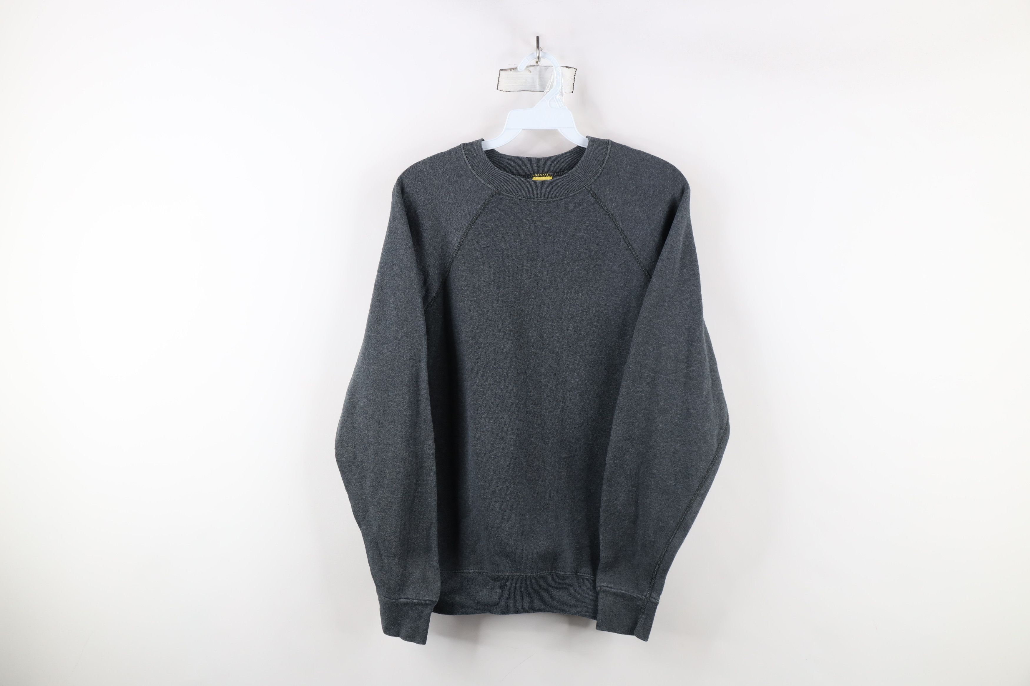 Vintage Vintage 70s 80s Streetwear Blank Raglan Sweatshirt Gray USA Size L / US 10 / IT 46 - 1 Thumbnail