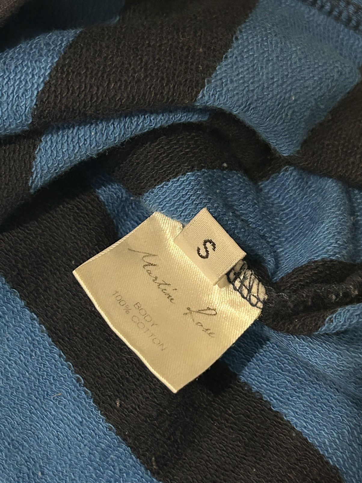 Martine Rose Martine Rose SS19 Blue & Black Half Zip L/S Stripe Polo Size US S / EU 44-46 / 1 - 5 Thumbnail