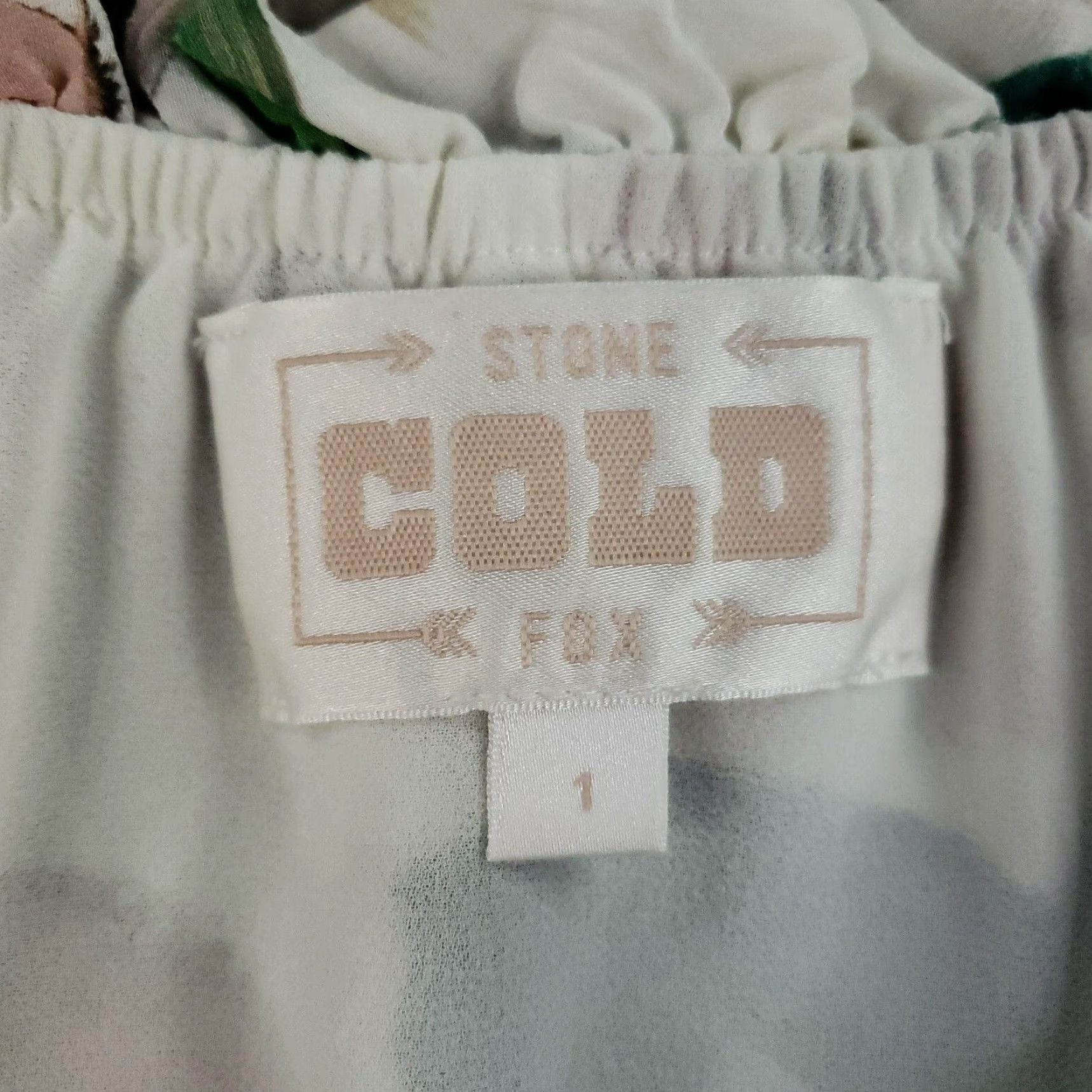 Vintage Stone Cold Fox Mini Dress Women Size 1 White Green Floral Silk Lined Long Sleeve Size XS / US 0-2 / IT 36-38 - 5 Thumbnail