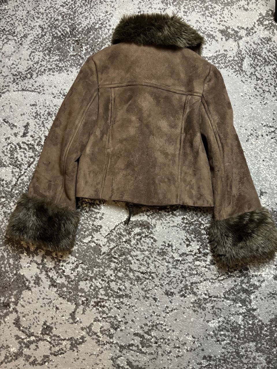 If Six Was Nine × Vintage Vintage Y2K Suede Leather Style Fur Faux Collar Sleeve Jack Size US S / EU 44-46 / 1 - 9 Thumbnail