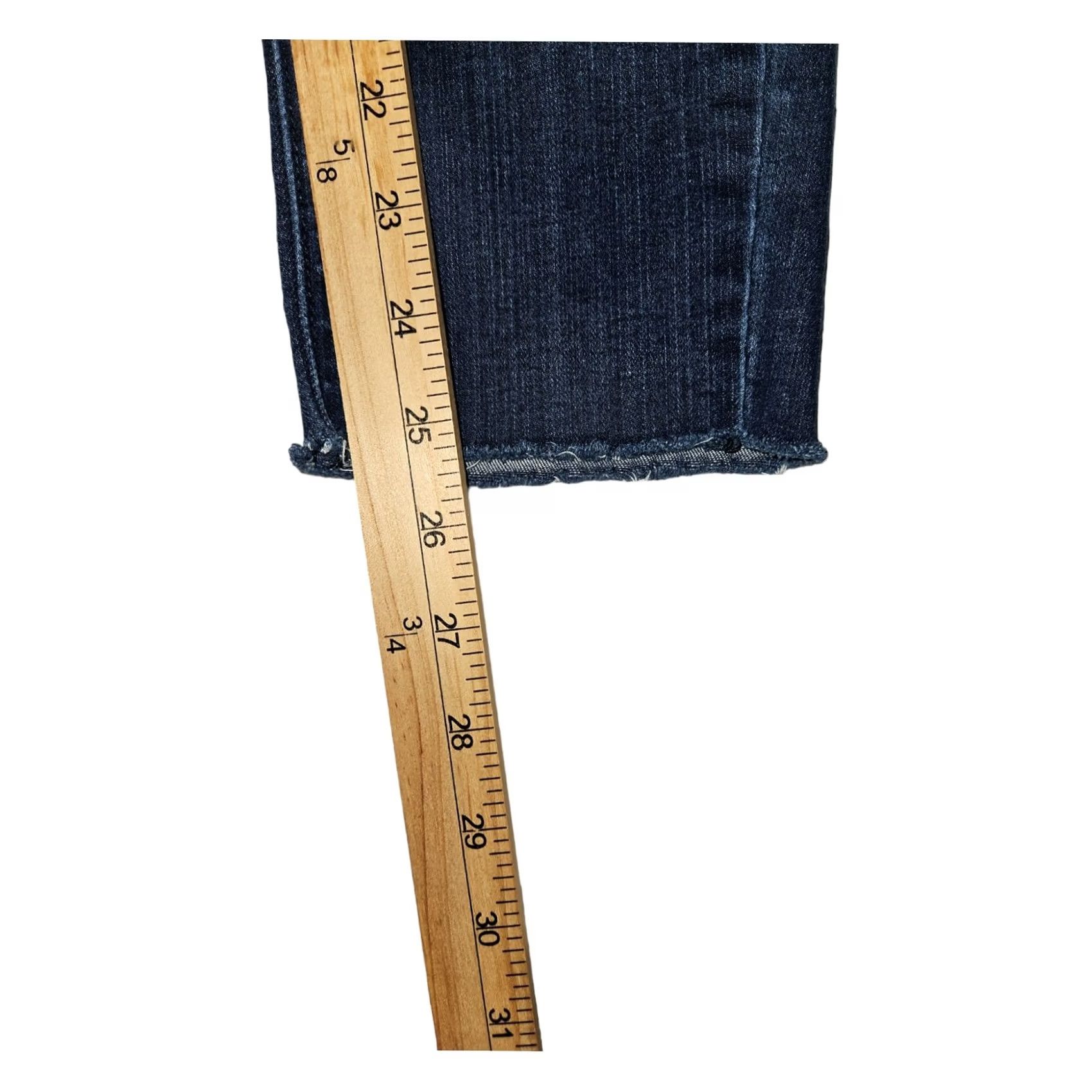 Vintage Kancan Jeans Size 7 Juniors Skinny Blue Denim Stretch Preppy Hipster Shirt? Size 28" / US 6 / IT 42 - 6 Thumbnail