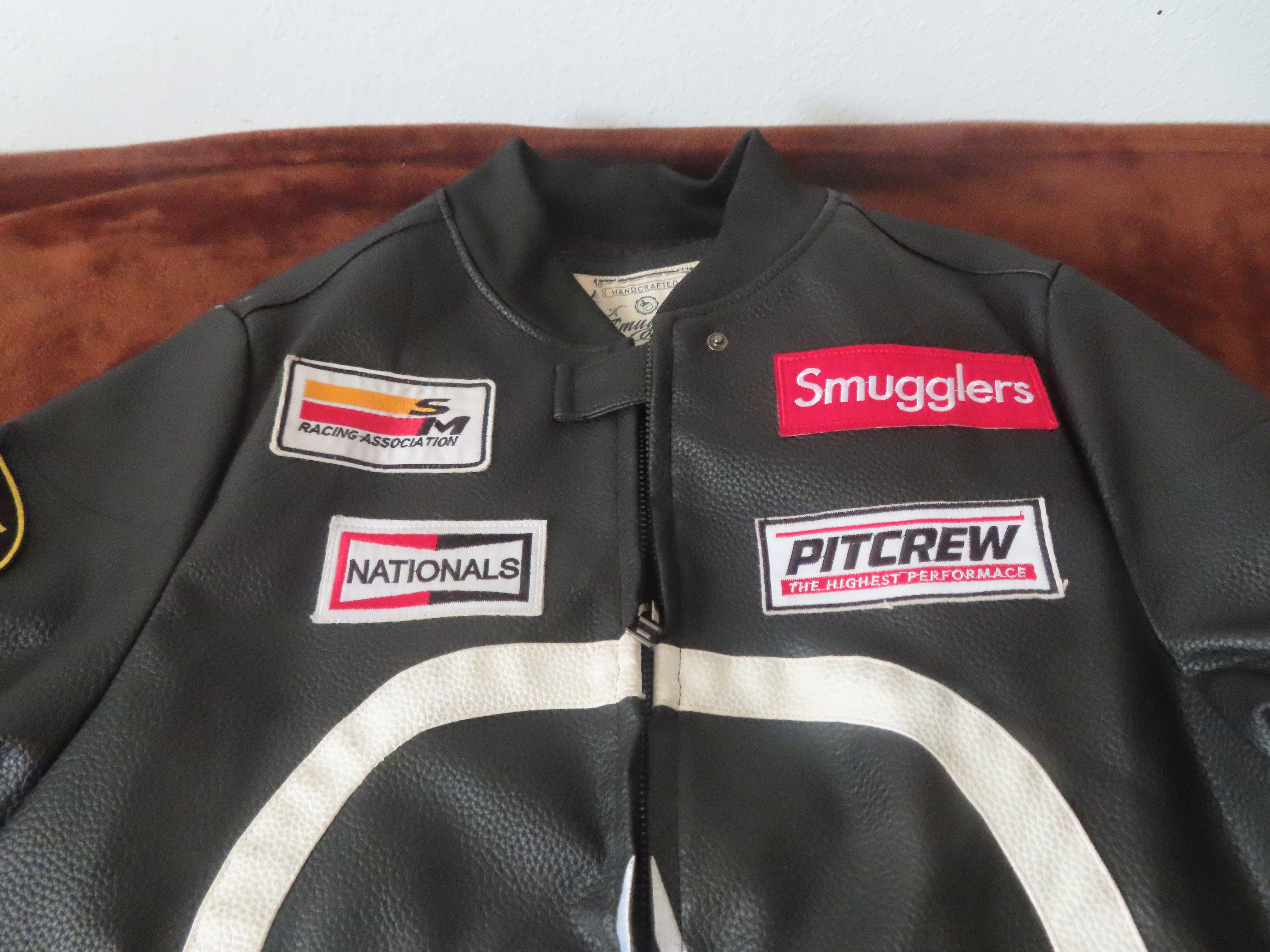 Designer SMUGGLERS MOON 1920 HANDCRAFTED FAUX LEATHER JACKET Size US L / EU 52-54 / 3 - 3 Thumbnail