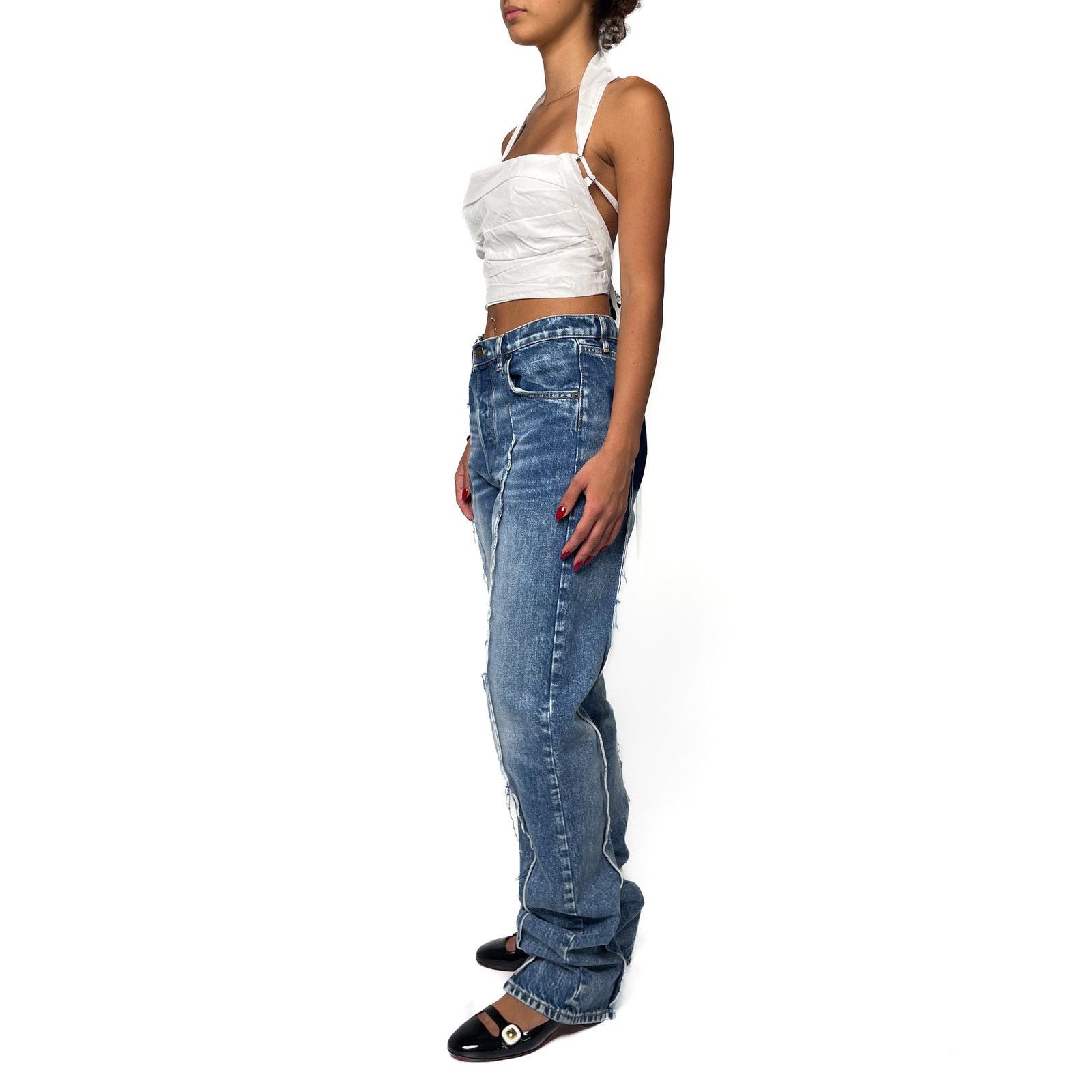 Jacquemus White Halter Neck Backless Cropped Top Size M / US 6-8 / IT 42-44 - 2 Thumbnail