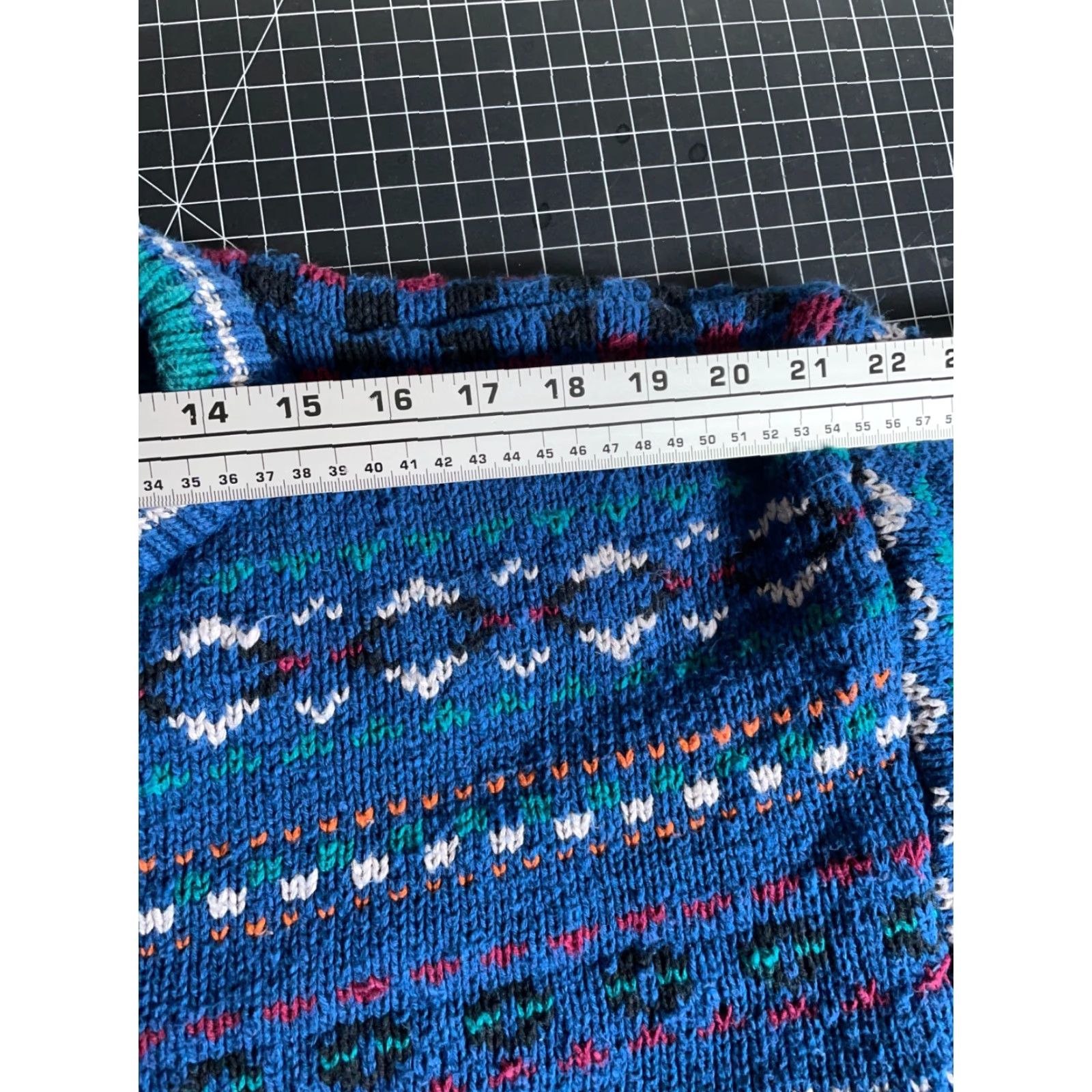Vintage VINTAGE Boundary Waters 90s Fair Isle Pattern Sweater Women's XL Blue Chunky-Knit Crew Neck Pullover Size XL / US 12-14 / IT 48-50 - 7 Thumbnail