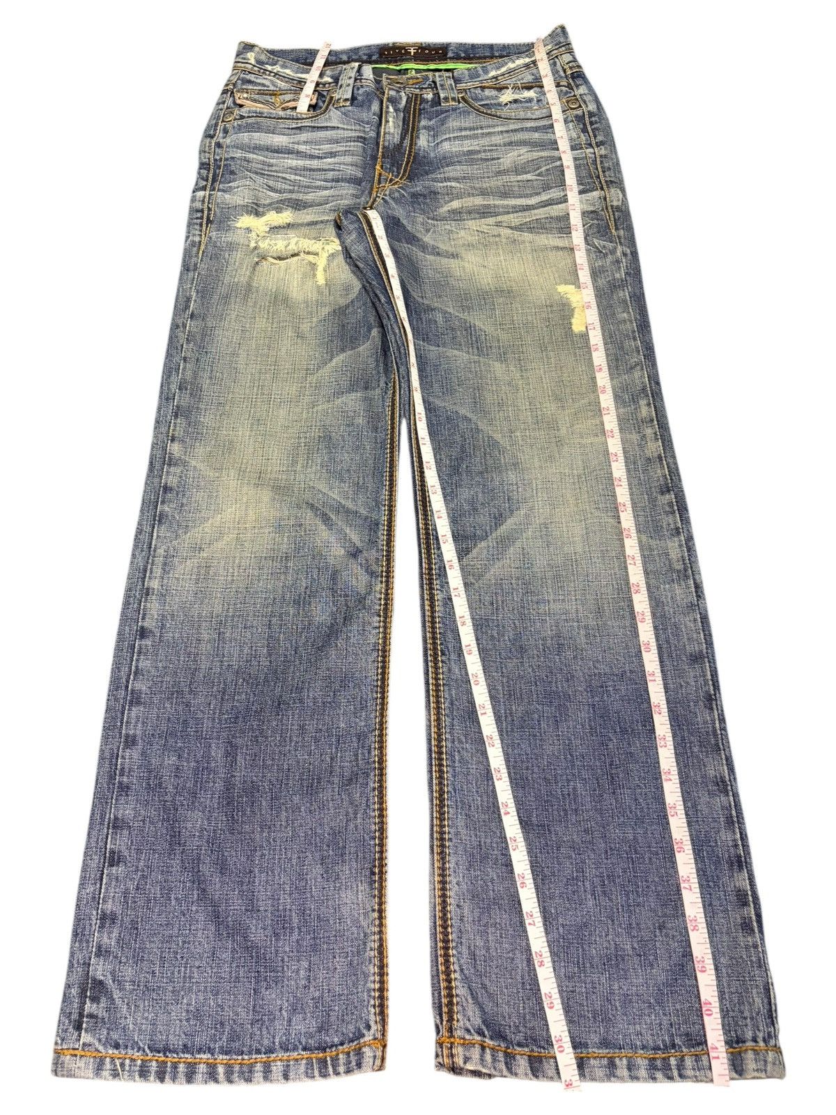 Five Four Vintage Five Four Mud Wash Distressed Baggy Jeans Size US 30 / EU 46 - 7 Thumbnail
